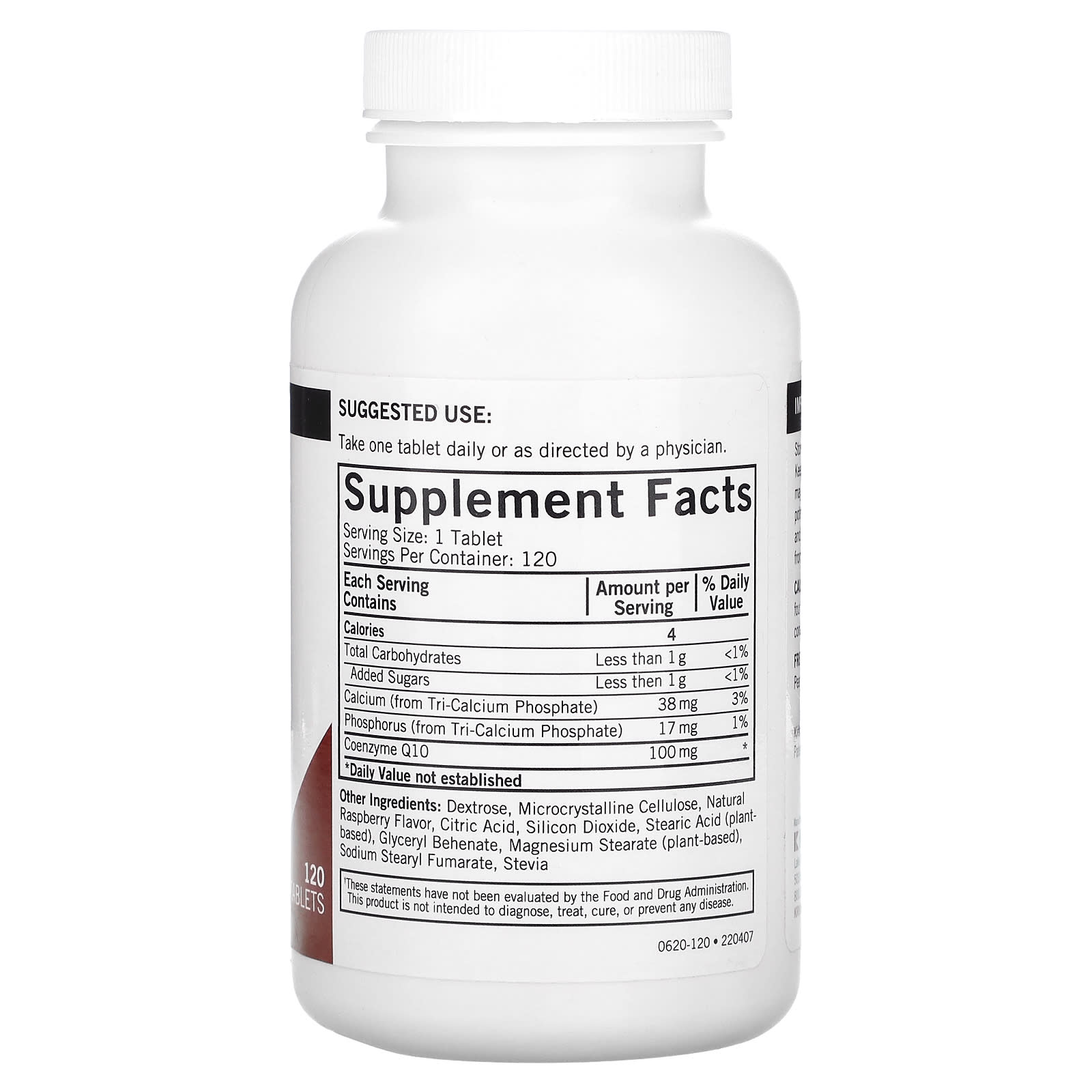Kirkman Labs, Chewable CoQ10, 100 mg, 120 Tablets - Image 2