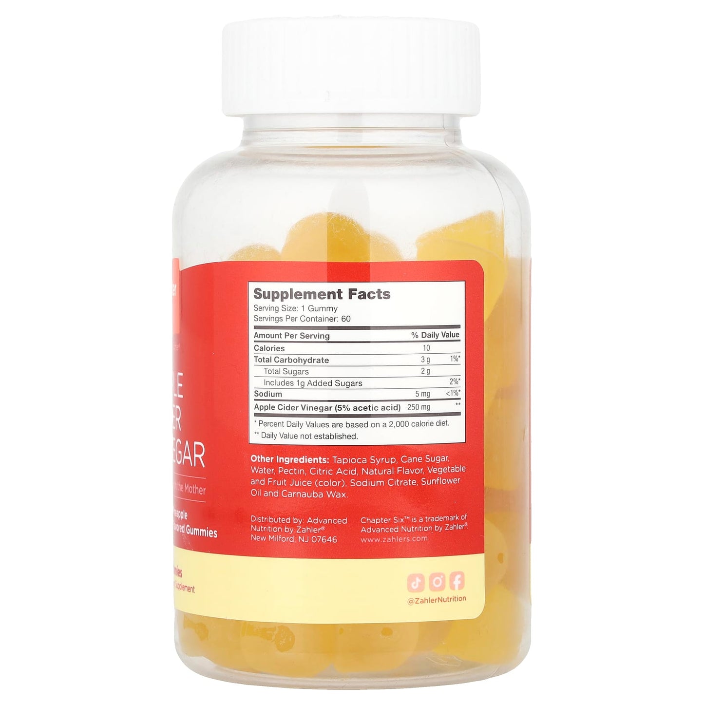 Chapter Six Apple Cider Vinegar Gummies with Pineapple - 60 Count - Image 2
