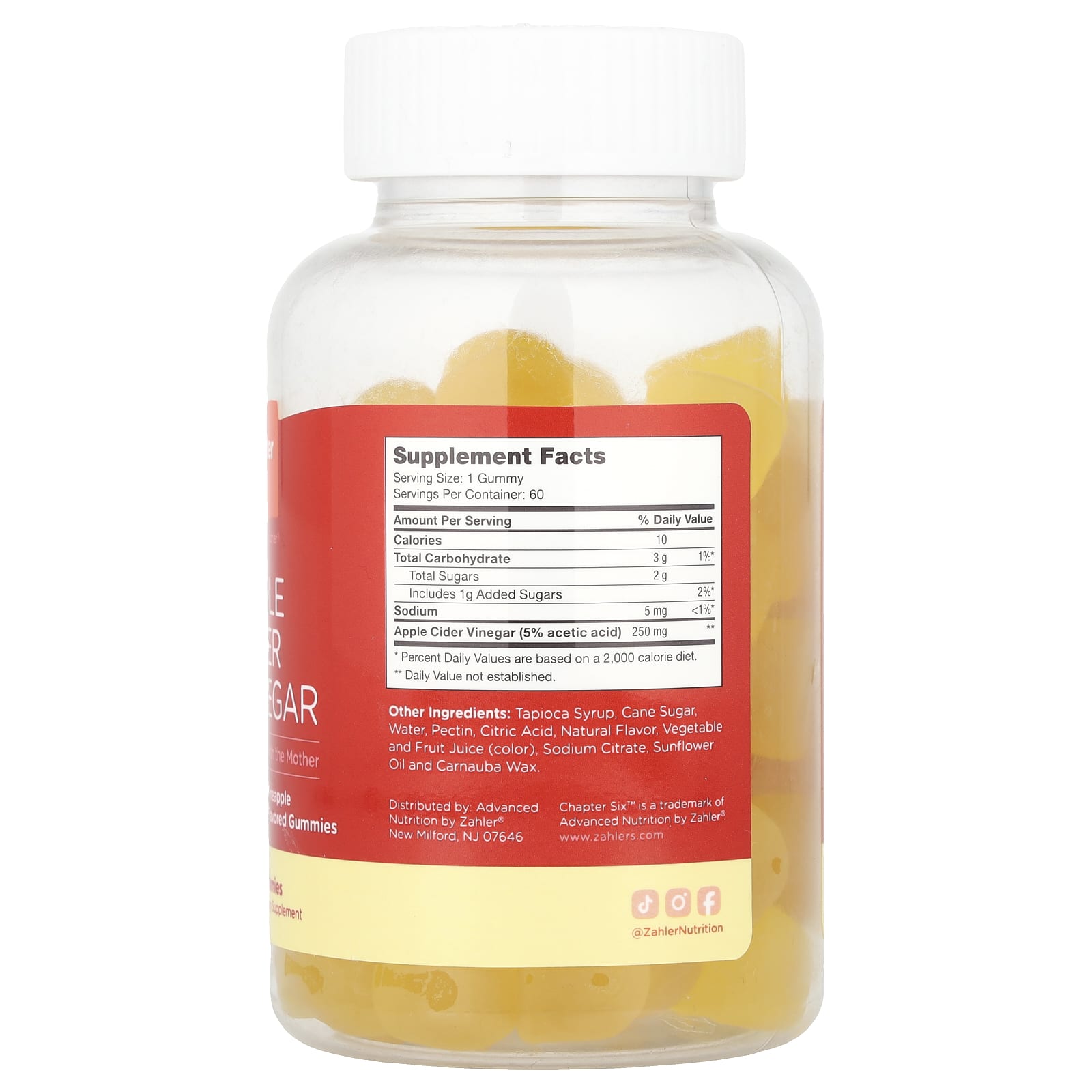 Chapter Six Apple Cider Vinegar Gummies with Pineapple - 60 Count - Image 2