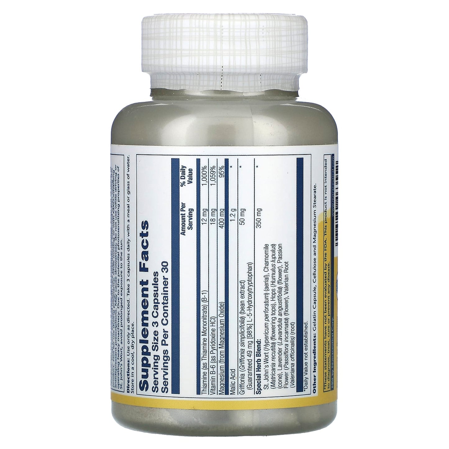 Solaray, Malic Acid Magnesium, 90 Capsules - Image 2