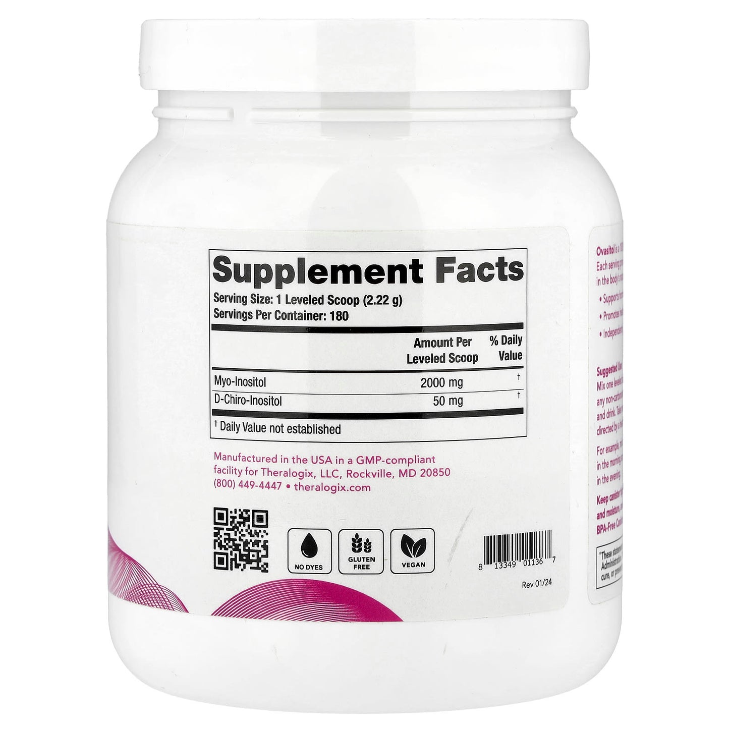 Theralogix, Ovasitol®, Inositol Powder Supplement , 14.12 oz (400 g)