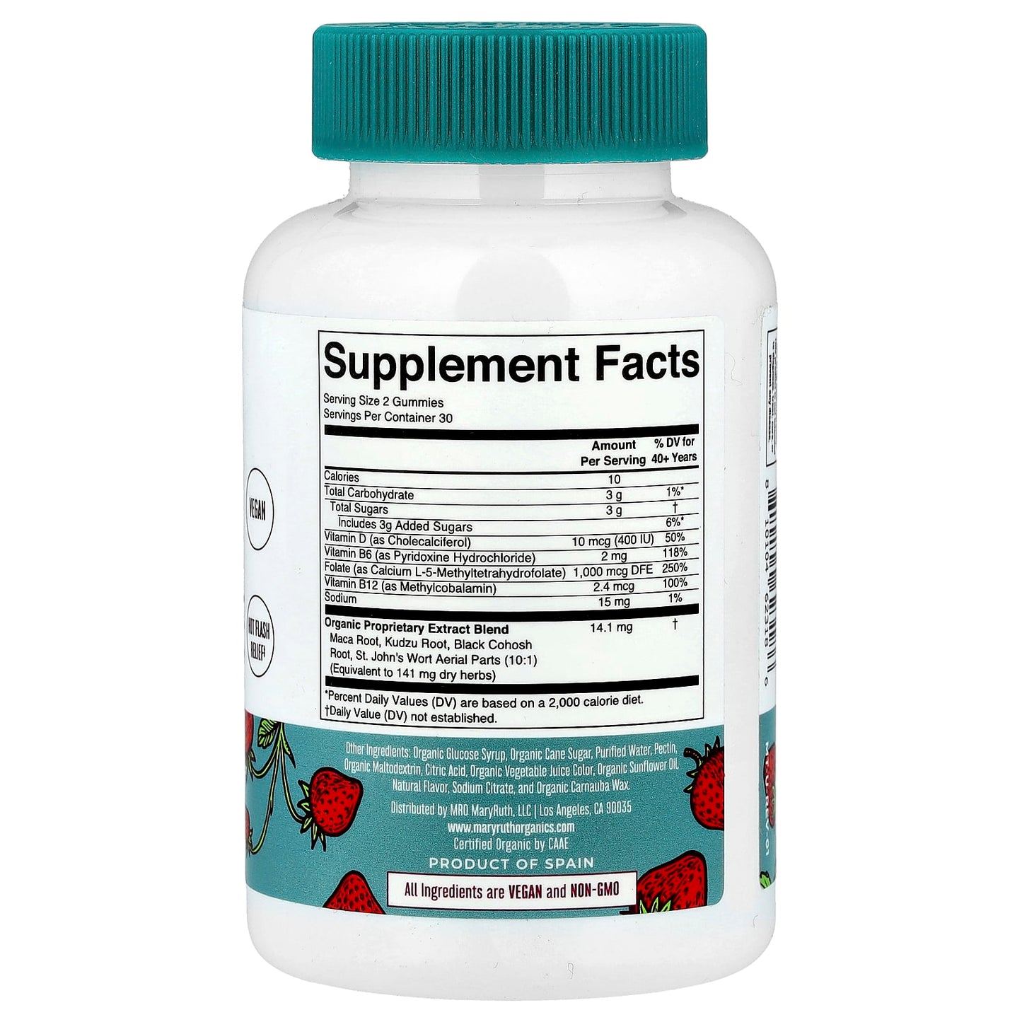MaryRuth's, Organic Menopause Gummies, Strawberry, 60 Gummies - Image 2