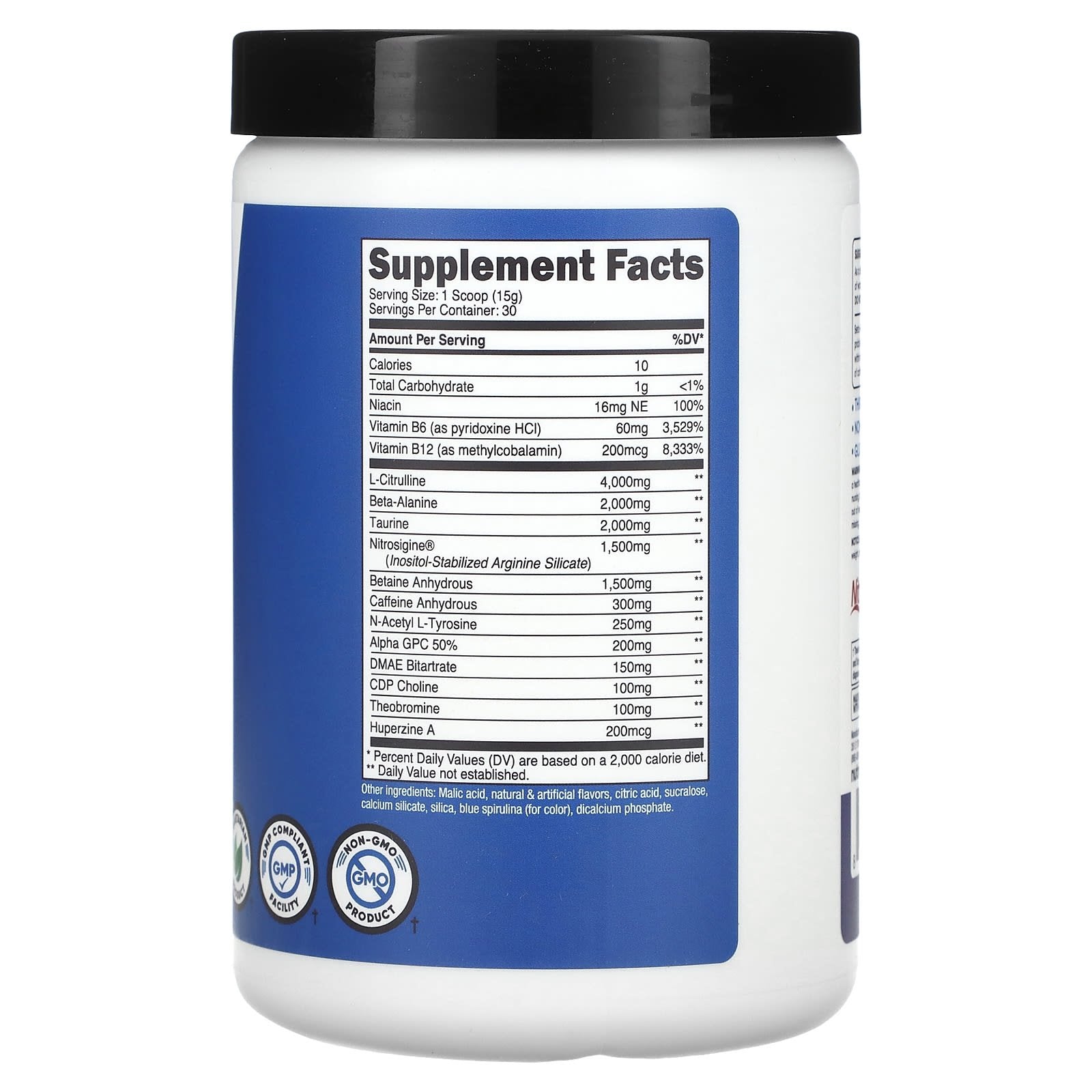 Nutricost, Performance, PRE-X, Xtreme Pre-Workout Complex, Blue Raspberry, 1 lb (447 g) - Image 2