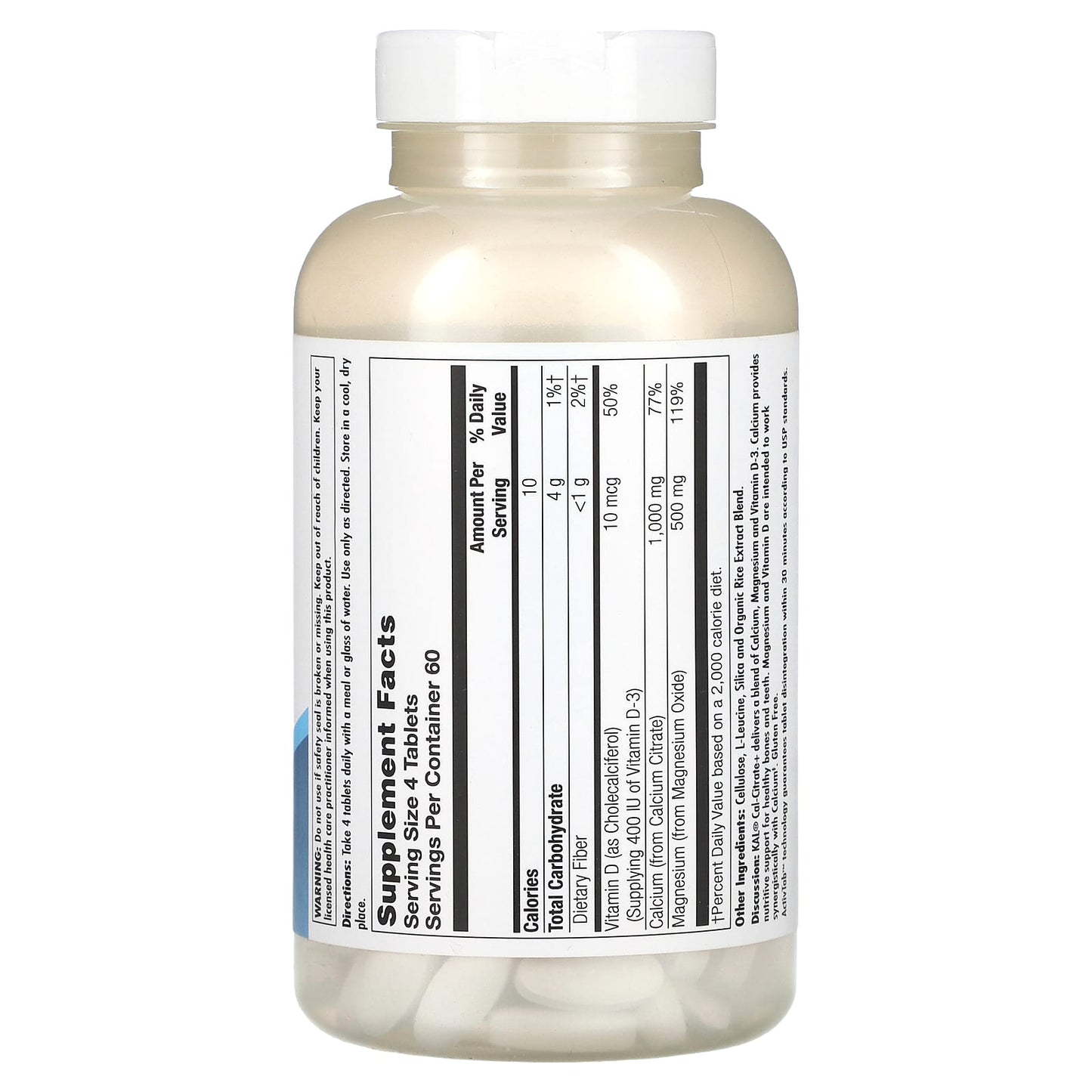 KAL, Cal-Citrate+, D3 & Magnesium, 240 Tablets - Image 2