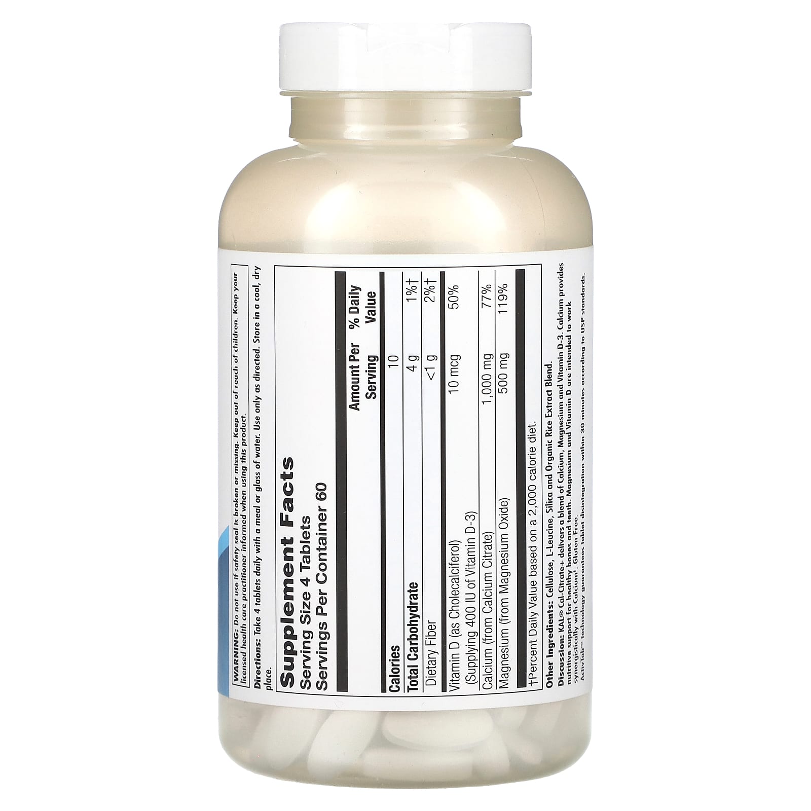 KAL, Cal-Citrate+, D3 & Magnesium, 240 Tablets - Image 2