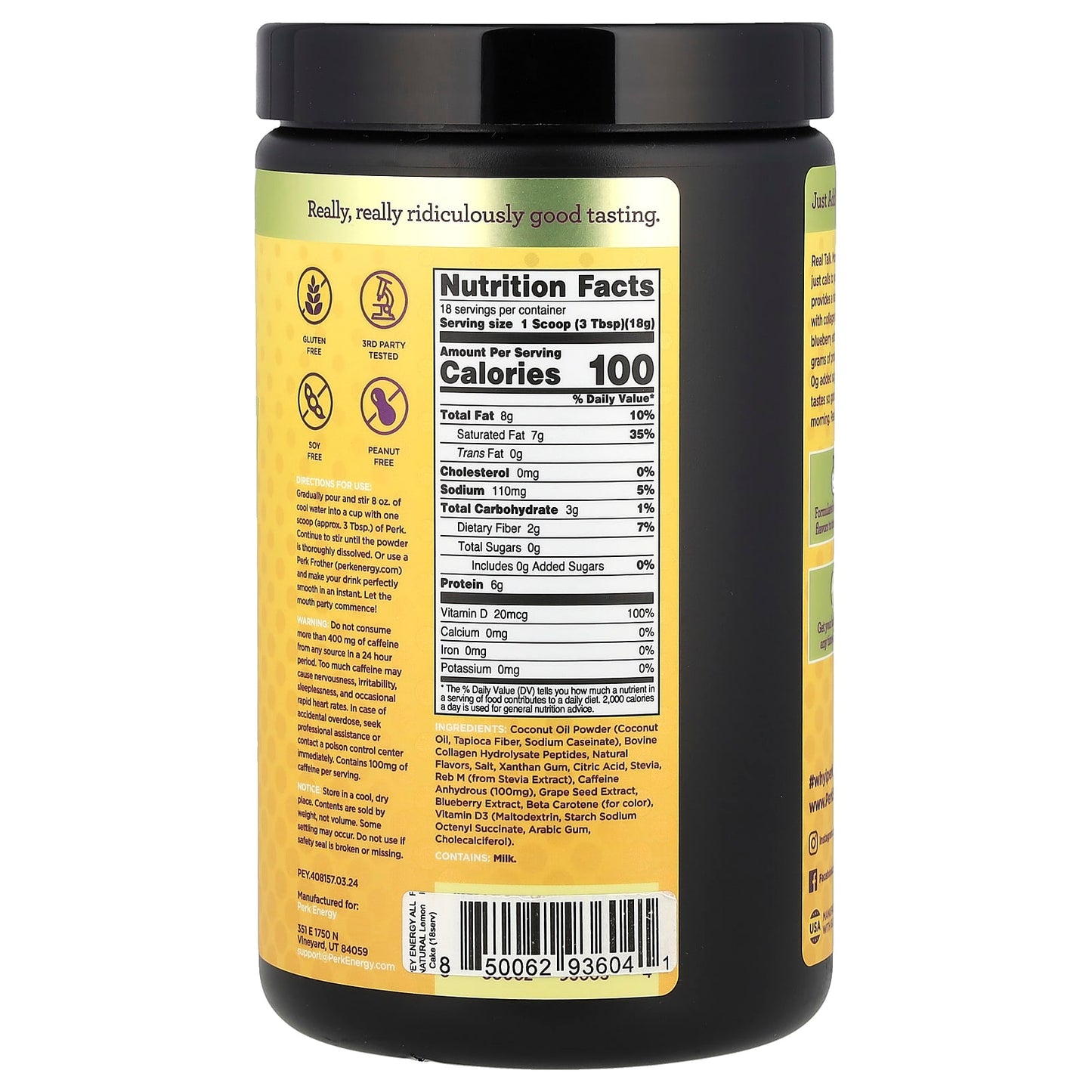 Perk Energy, Lemon Cake, 11.4 oz (319 g) - Image 2