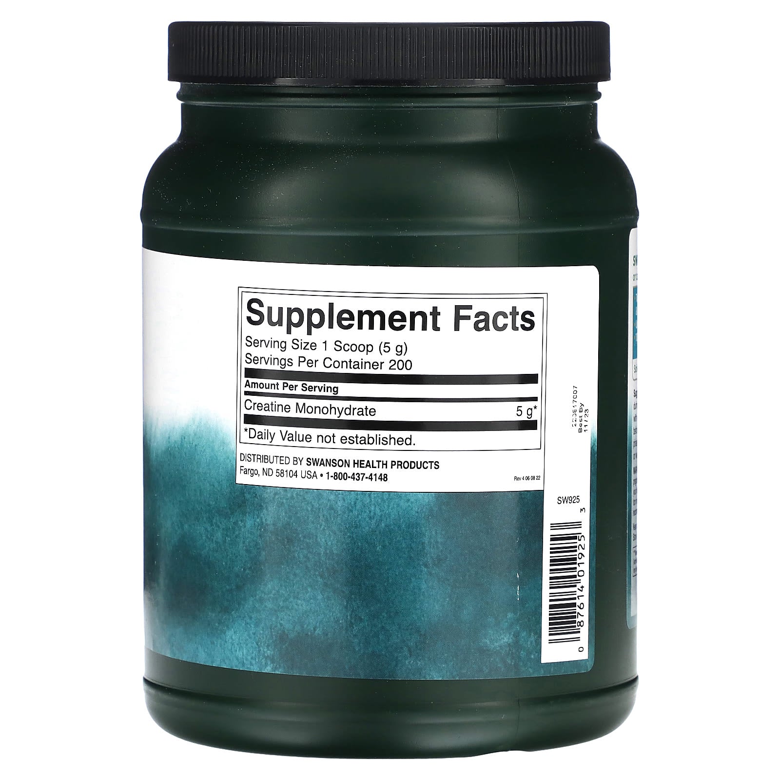 Swanson, Creatine Powder, 2 lb 3 oz (1 kg) - Image 2