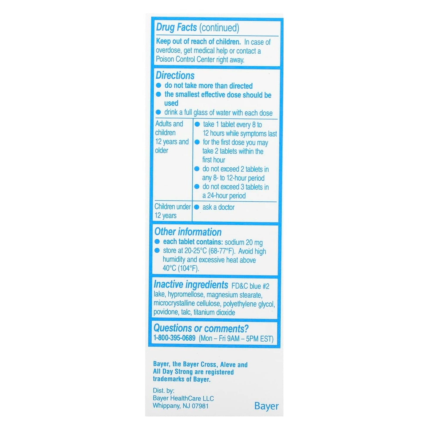 Aleve Pain Reliever & Fever Reducer, 90 Tablets, 12-Hour Relief - Image 2