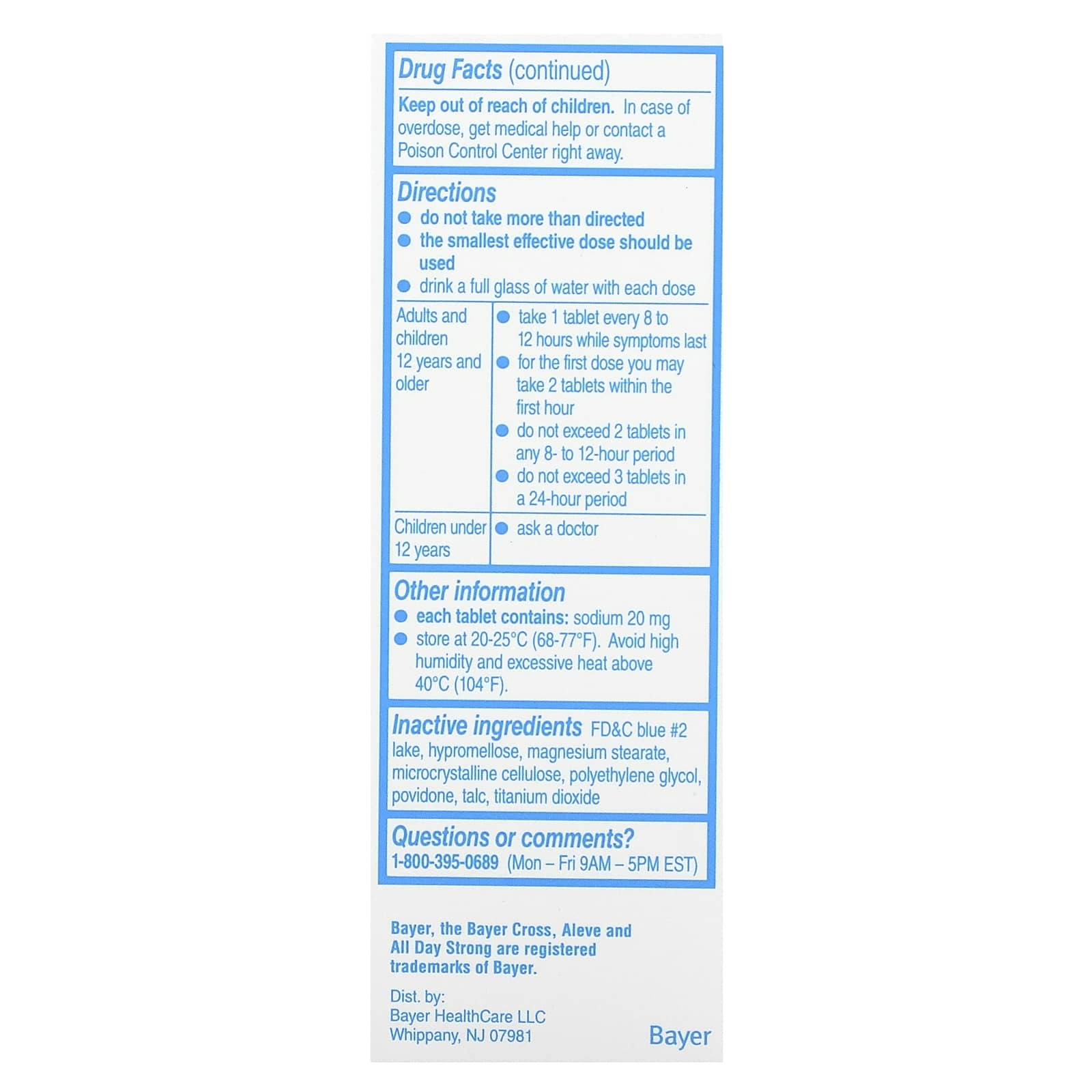 Aleve Pain Reliever & Fever Reducer, 90 Tablets, 12-Hour Relief - Image 2