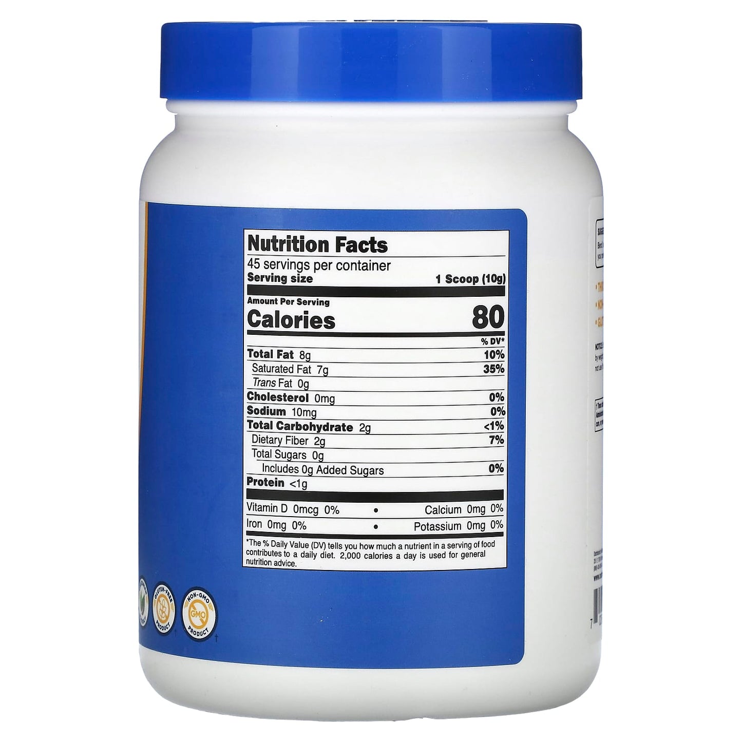 Nutricost, Coconut Oil Powder, Unflavored, 16 oz (454 g) - Image 2