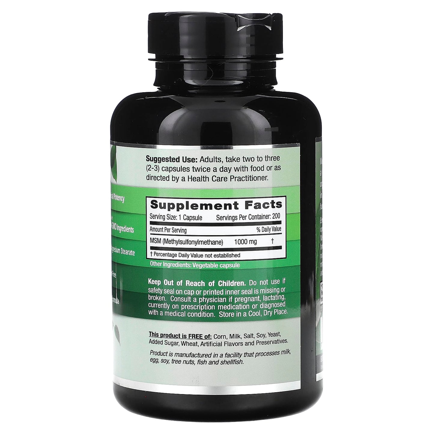 Support Joint Health with Emerald Labs MSM 1000 200 Veg Caps - Image 2