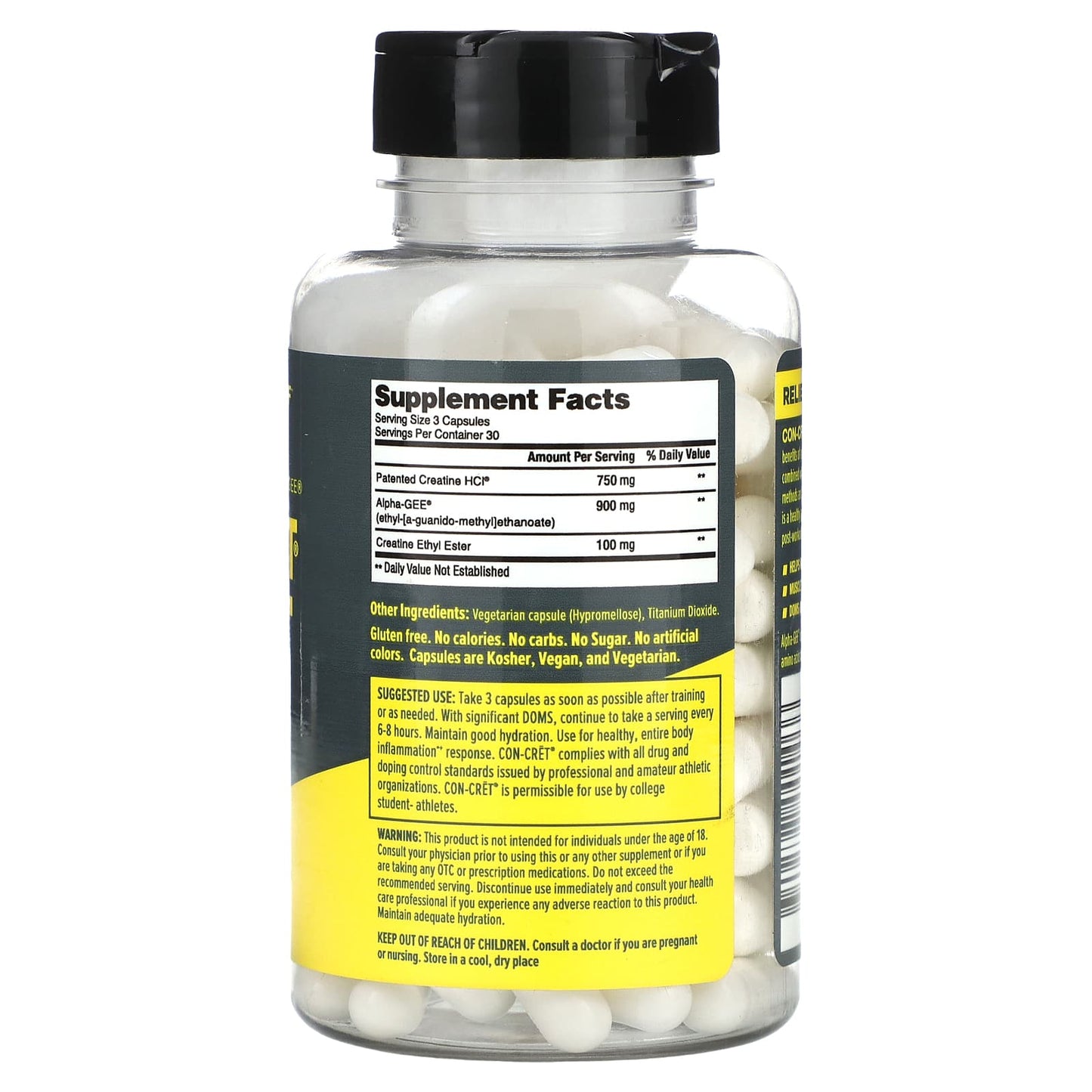 Quick Muscle Recovery with Con-Cret - 90 Capsules - Image 2