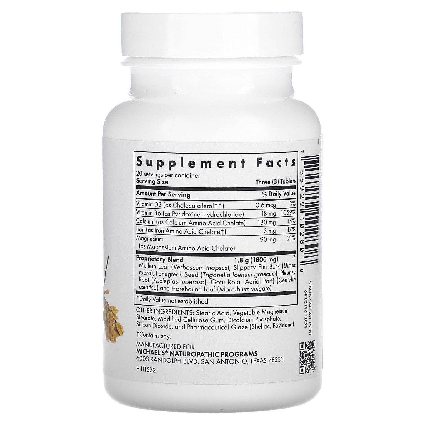 Michael's Health, Lung Factors, 60 Vegetarian Tablets - Image 2