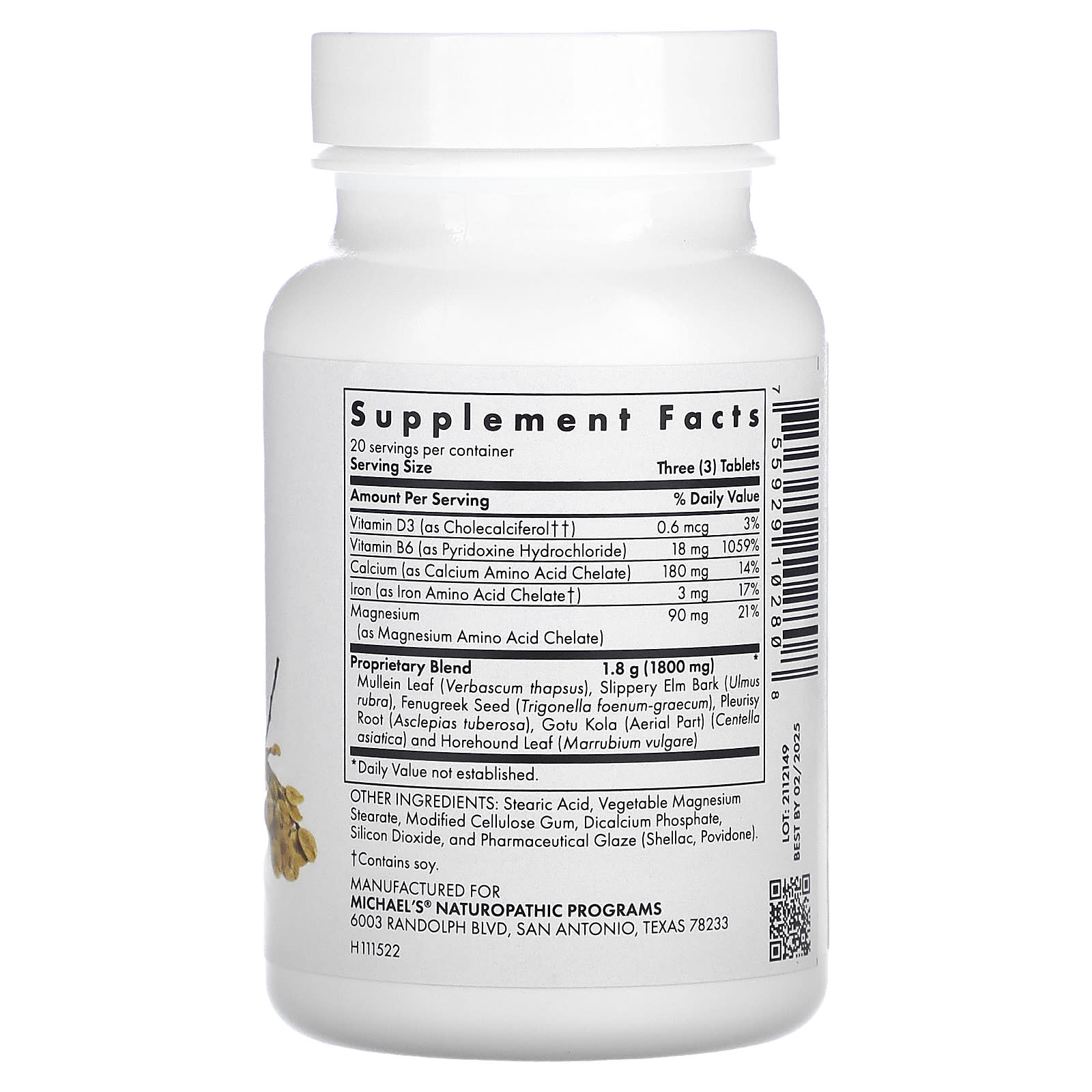Michael's Health, Lung Factors, 60 Vegetarian Tablets - Image 2