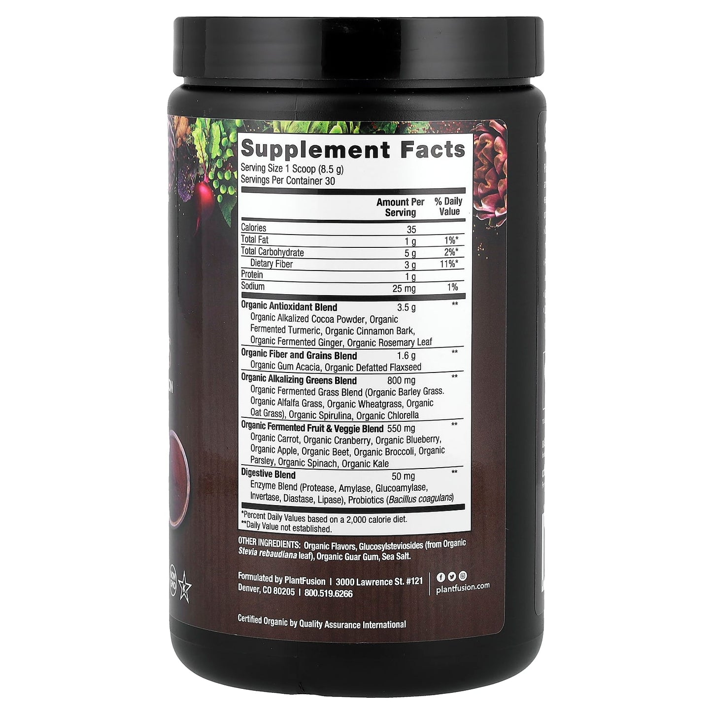 PlantFusion, Organic Cacao Greens, 8.9 oz (255 g) - Image 2