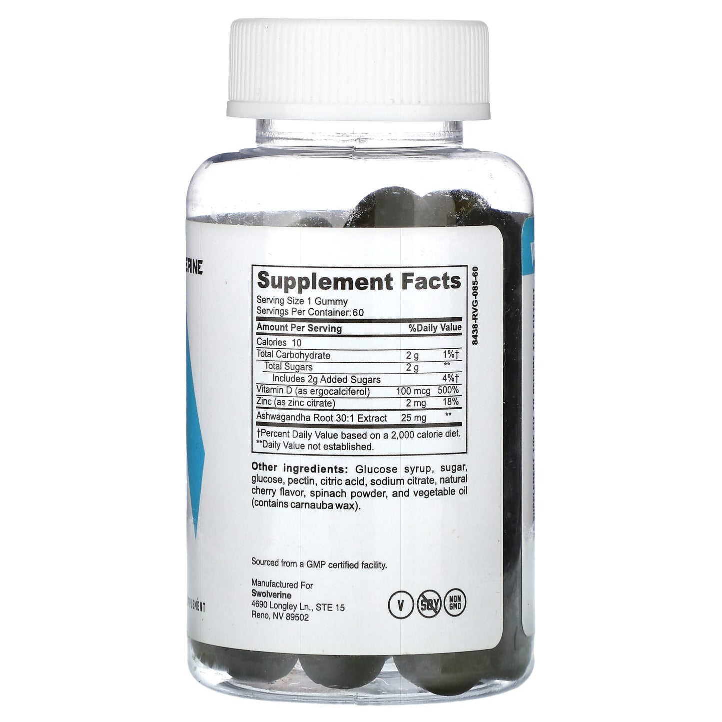 Swolverine, Ashwagandha, 60 Gummies - Image 2