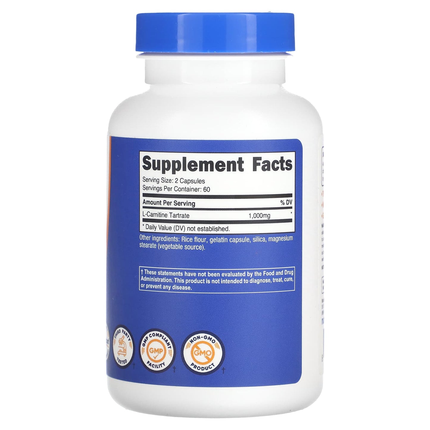 Nutricost, L-Carnitine Tartrate, 120 Capsules (500 mg per Capsule) - Image 2