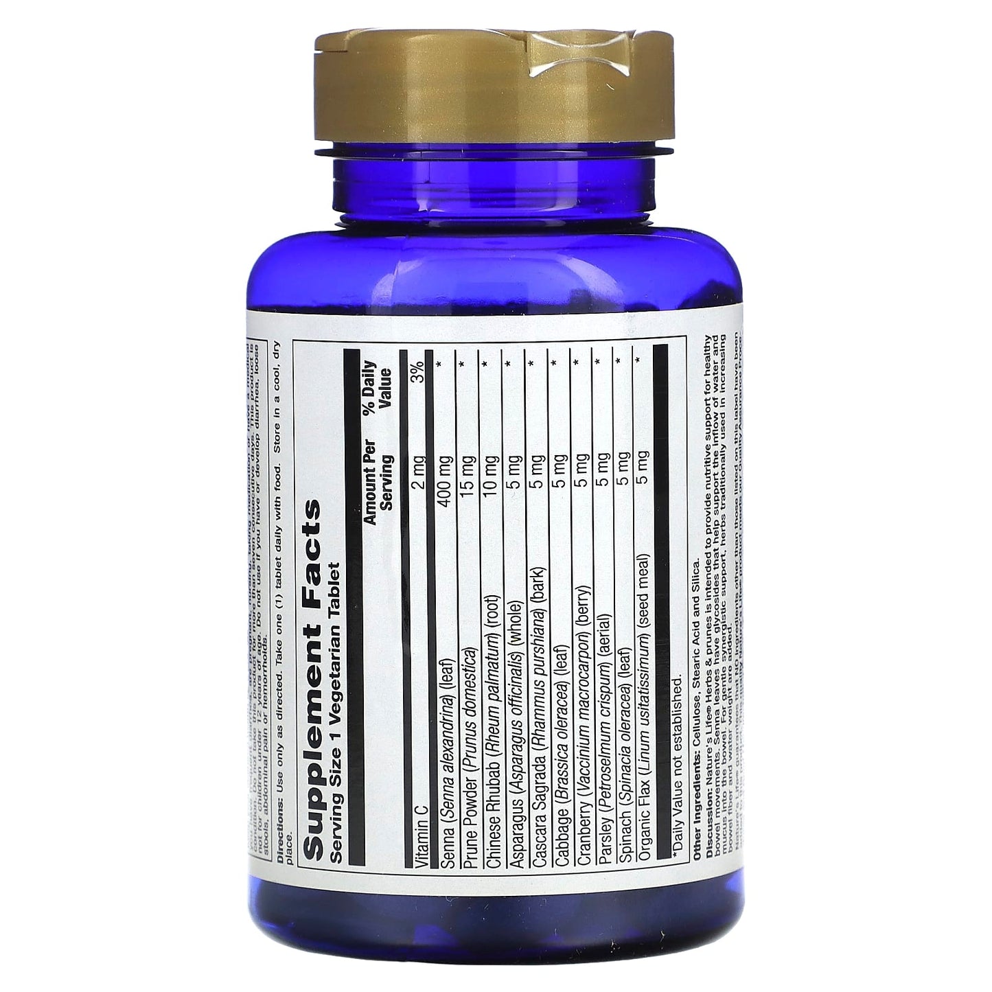 Nature's Life, Herbs & Prunes, 250 Vegetarian Tablets - Image 2