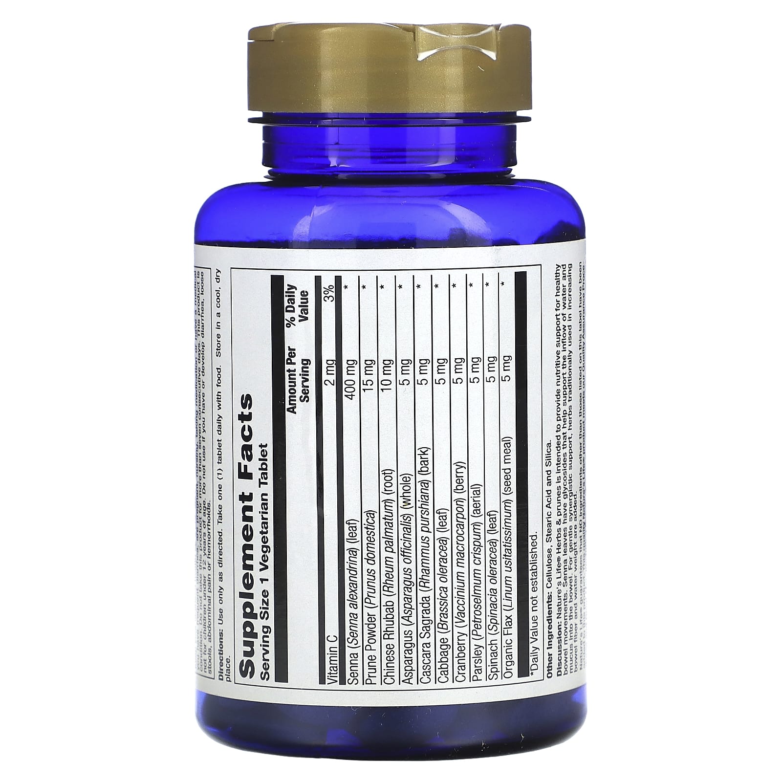 Nature's Life, Herbs & Prunes, 250 Vegetarian Tablets - Image 2