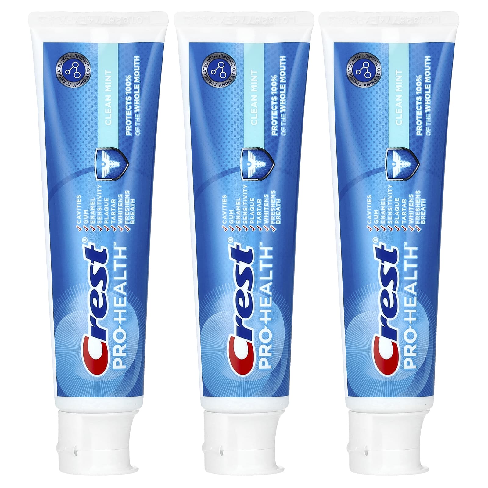 Crest Pro-Health Clean Mint Fluoride Toothpaste, 3-Pack, 4.3 oz Each - Image 1