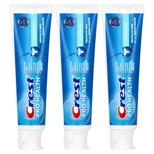 Crest Pro-Health Clean Mint Fluoride Toothpaste, 3-Pack, 4.3 oz Each - Image 1