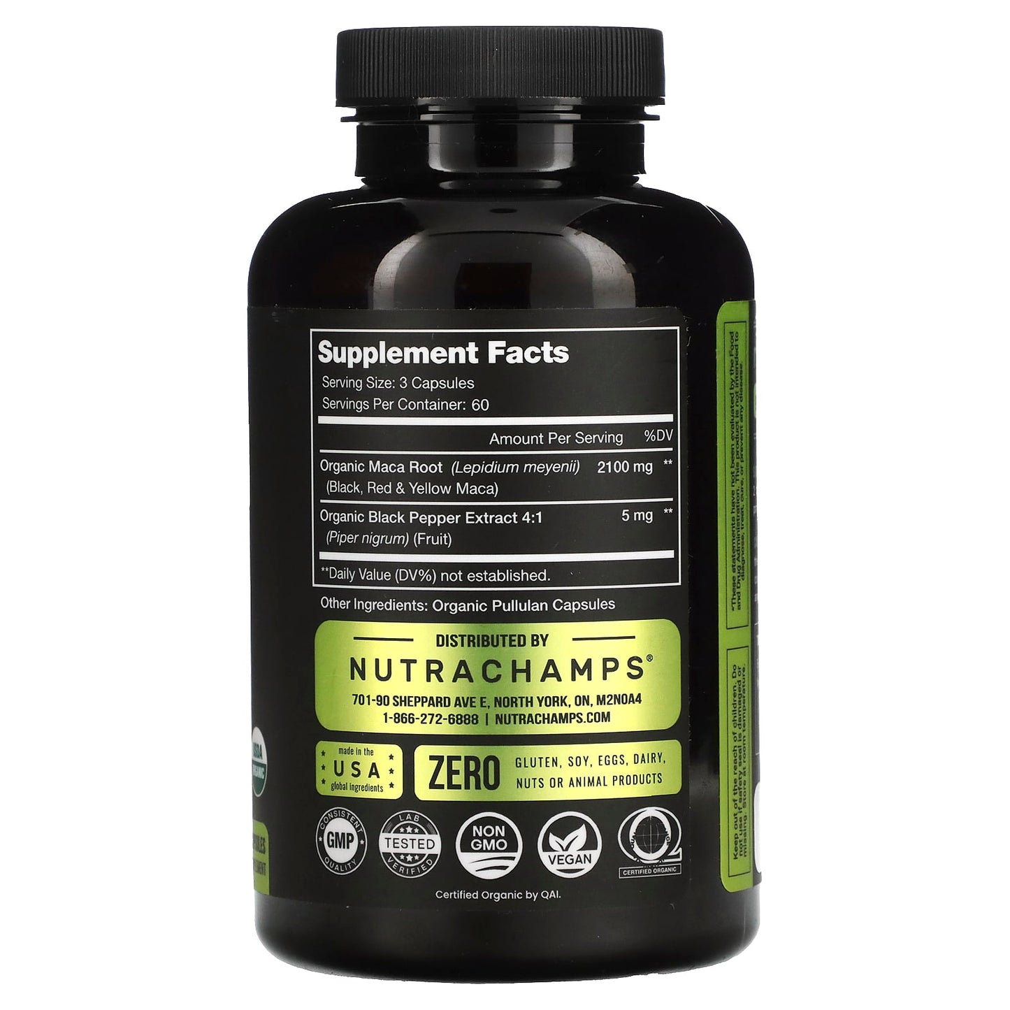 NutraChamps, Maca, 180 Organic Capsules - Image 2