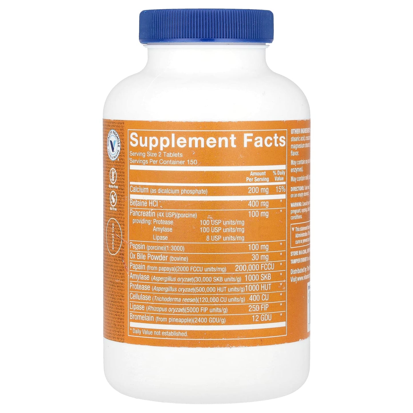 The Vitamin Shoppe, Multi-Enzyme, 300 Tablets - Image 2