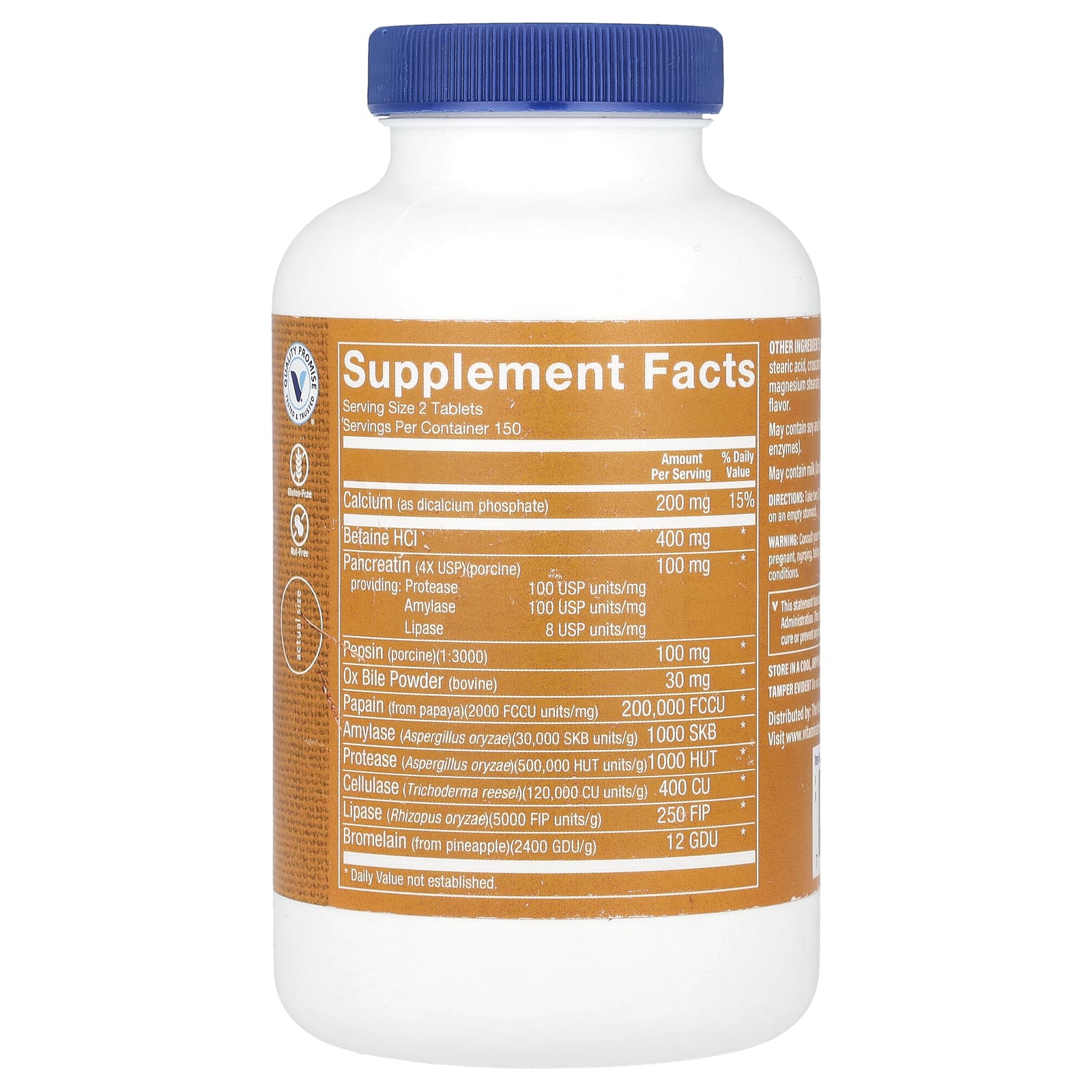 The Vitamin Shoppe, Multi-Enzyme, 300 Tablets - Image 2