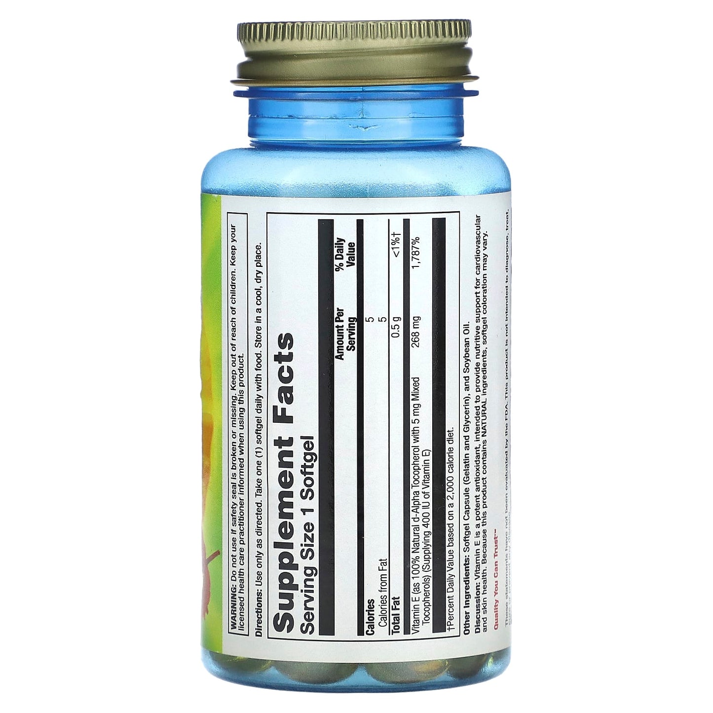 Nature's Life, Vitamin E, 268 mg (400 IU), 100 Softgels - Image 2