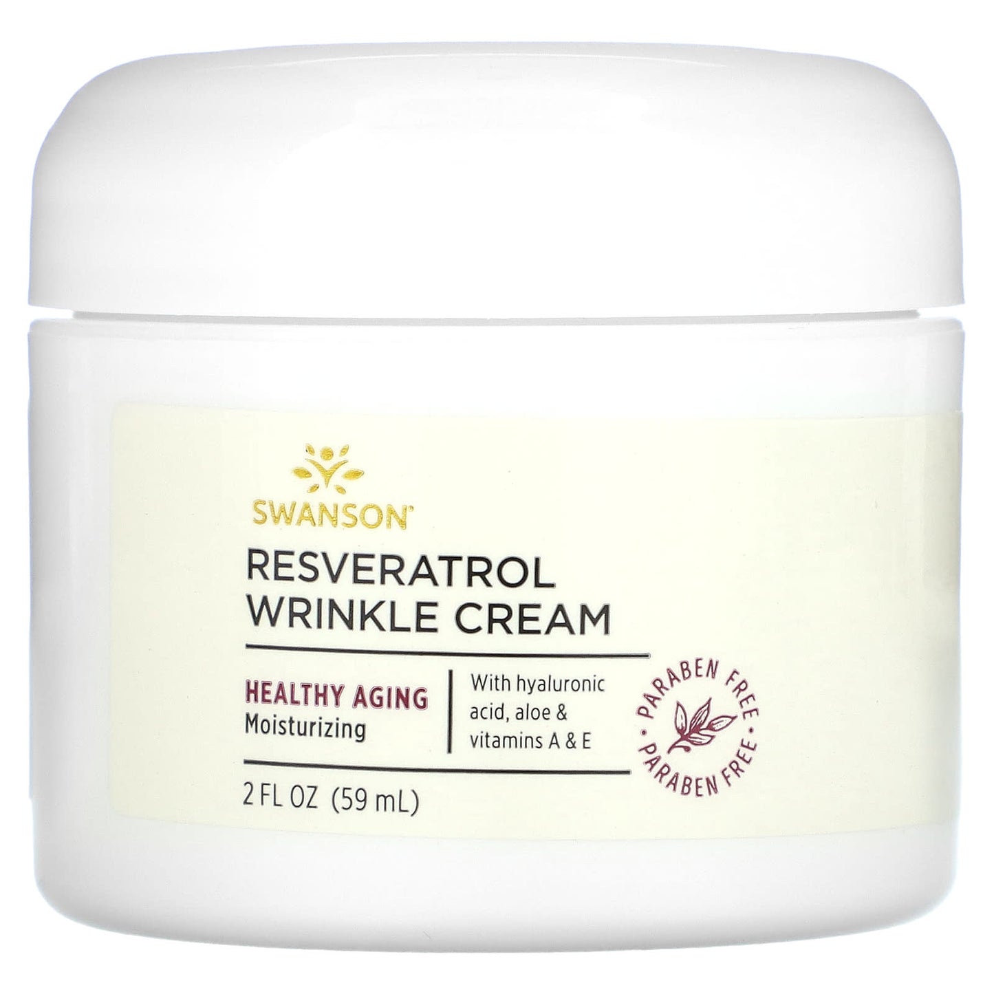 Swanson, Resveratrol Wrinkle Cream, 2 fl oz (59 ml) - Image 1