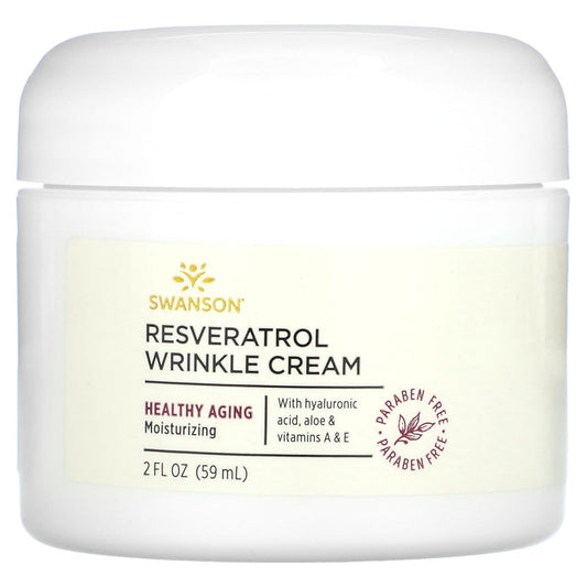 Swanson, Resveratrol Wrinkle Cream, 2 fl oz (59 ml) - Image 1