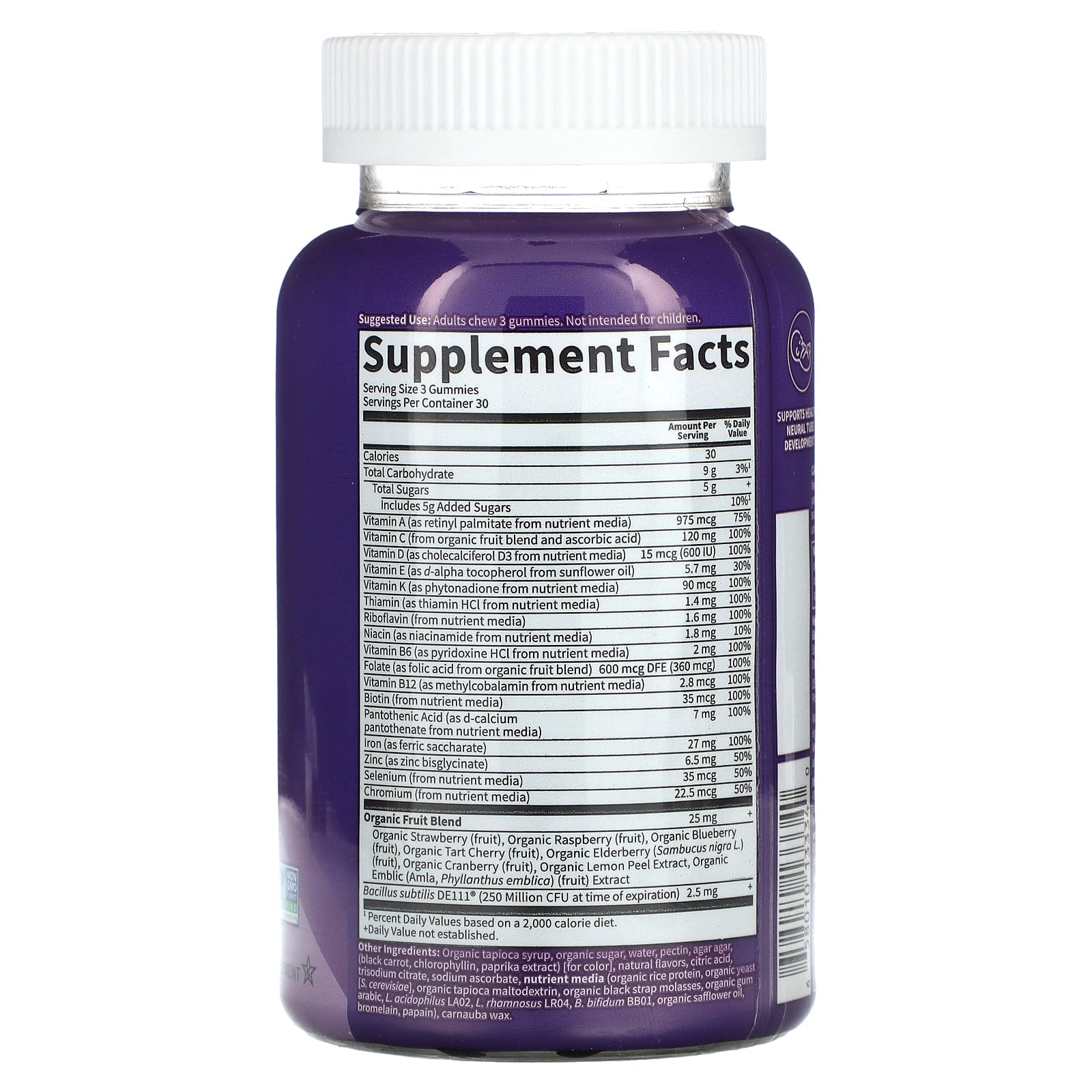 Prenatal Gummies with Iron & Folate | Garden of Life | Whole Food Nutrition - Image 2