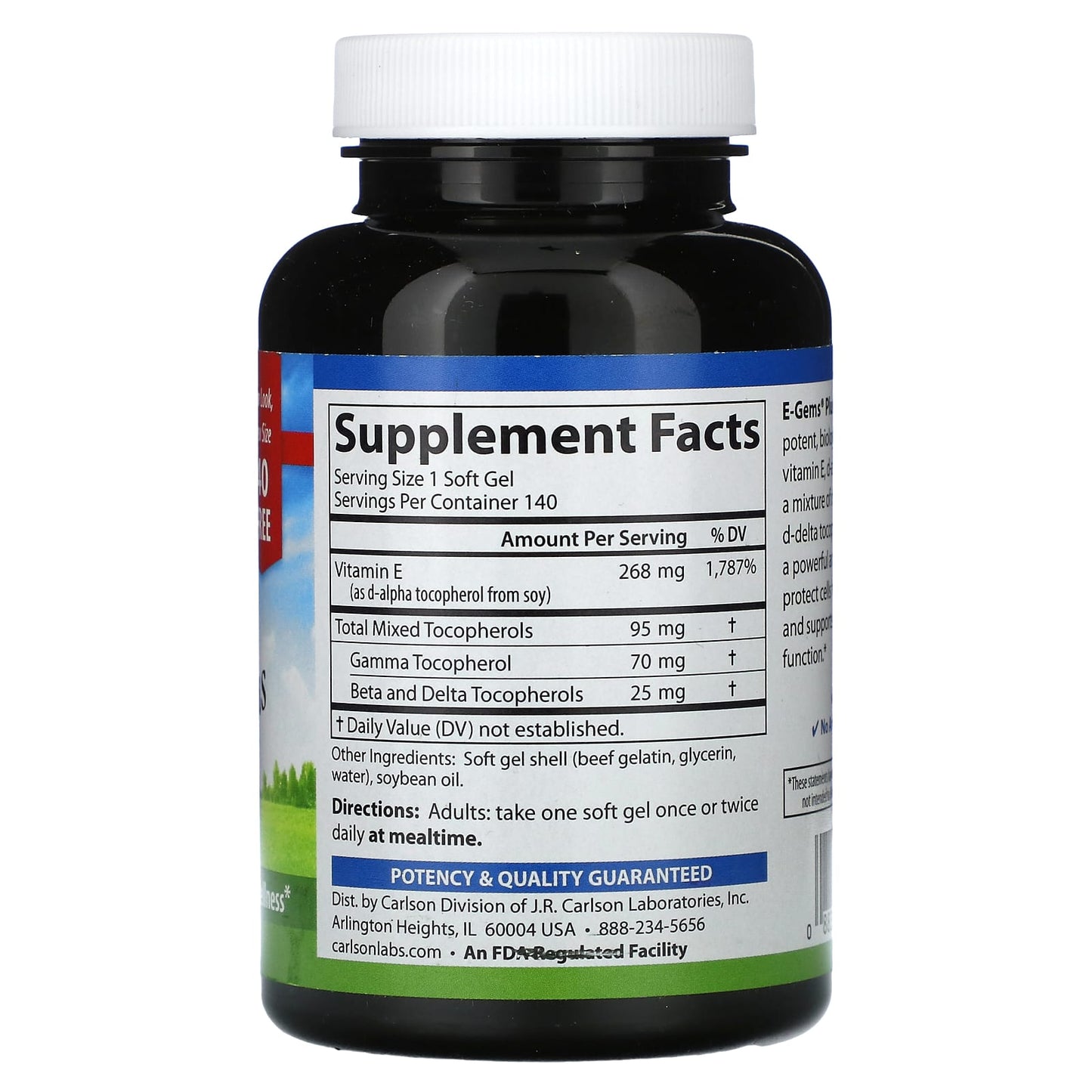 Carlson E-Gems Plus - Boost Heart Health with Potent Vitamin E - Image 2