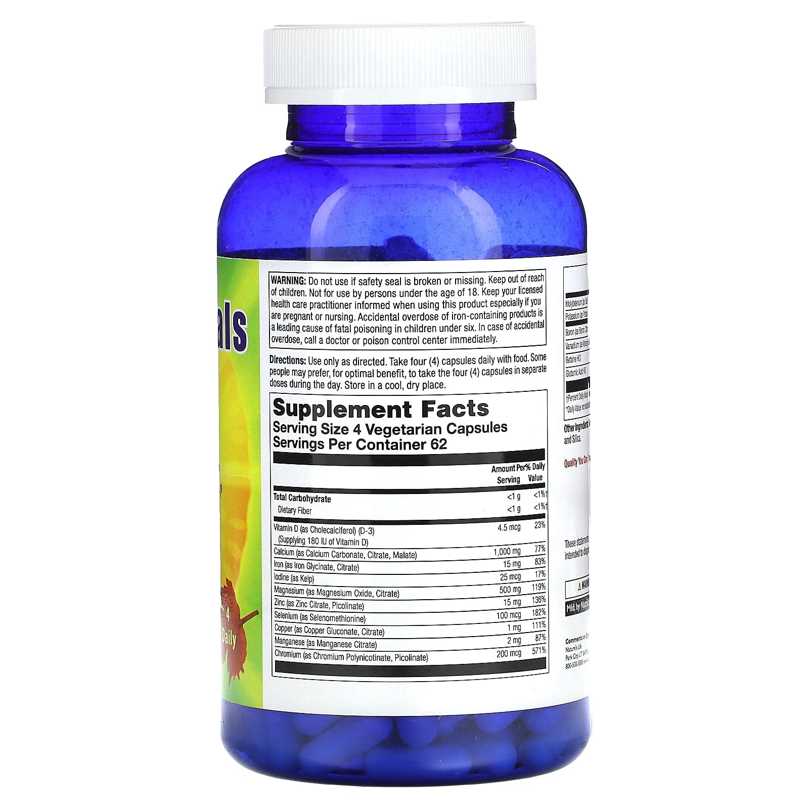 Nature's Life, Mega Minerals, 250 Vegetarian Capsules - Image 2