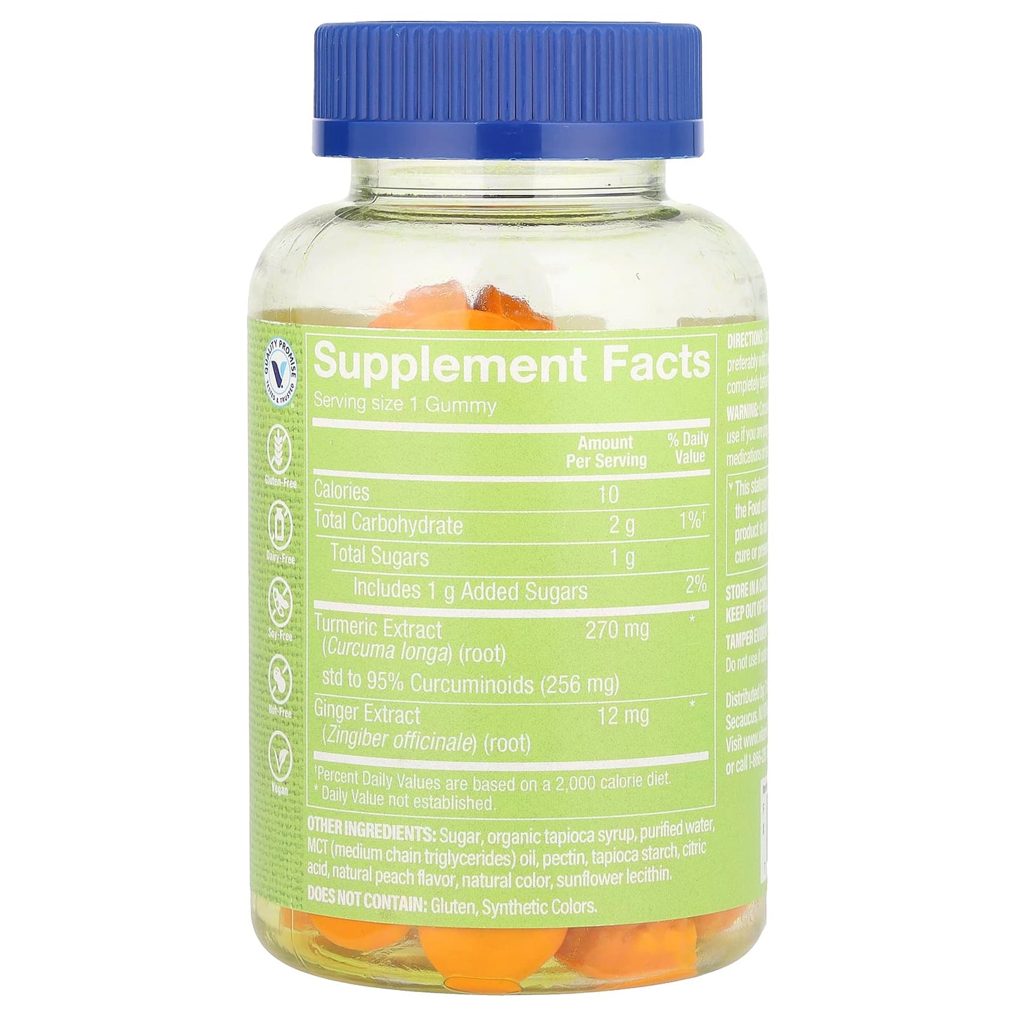 The Vitamin Shoppe, Turmeric Gummies, Peach, 60 Gummies - Image 2