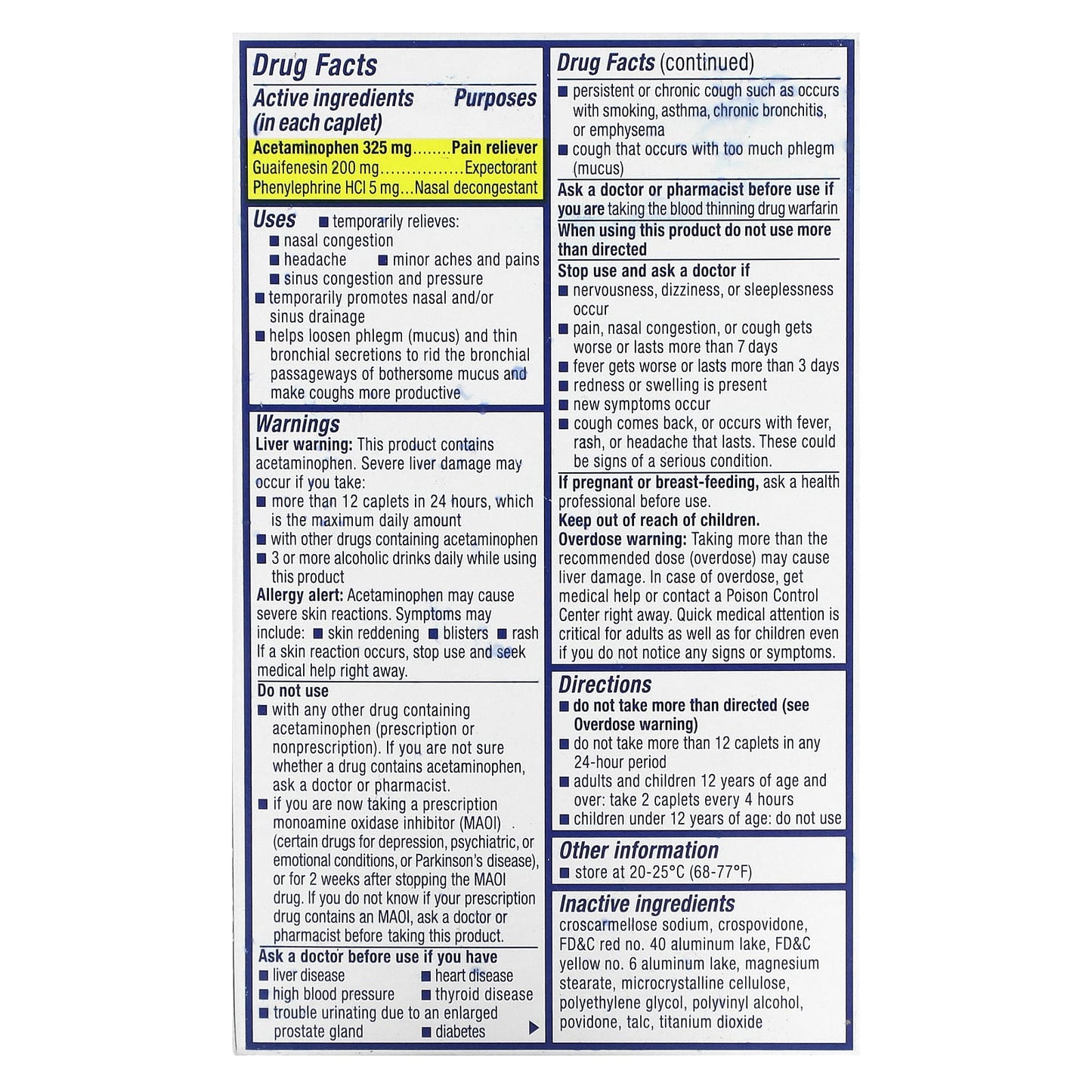 Mucinex, Sinus-Max, Severe Congestion & Pain, Maximum Strength, For Ages 12+, 20 Caplets - Image 2