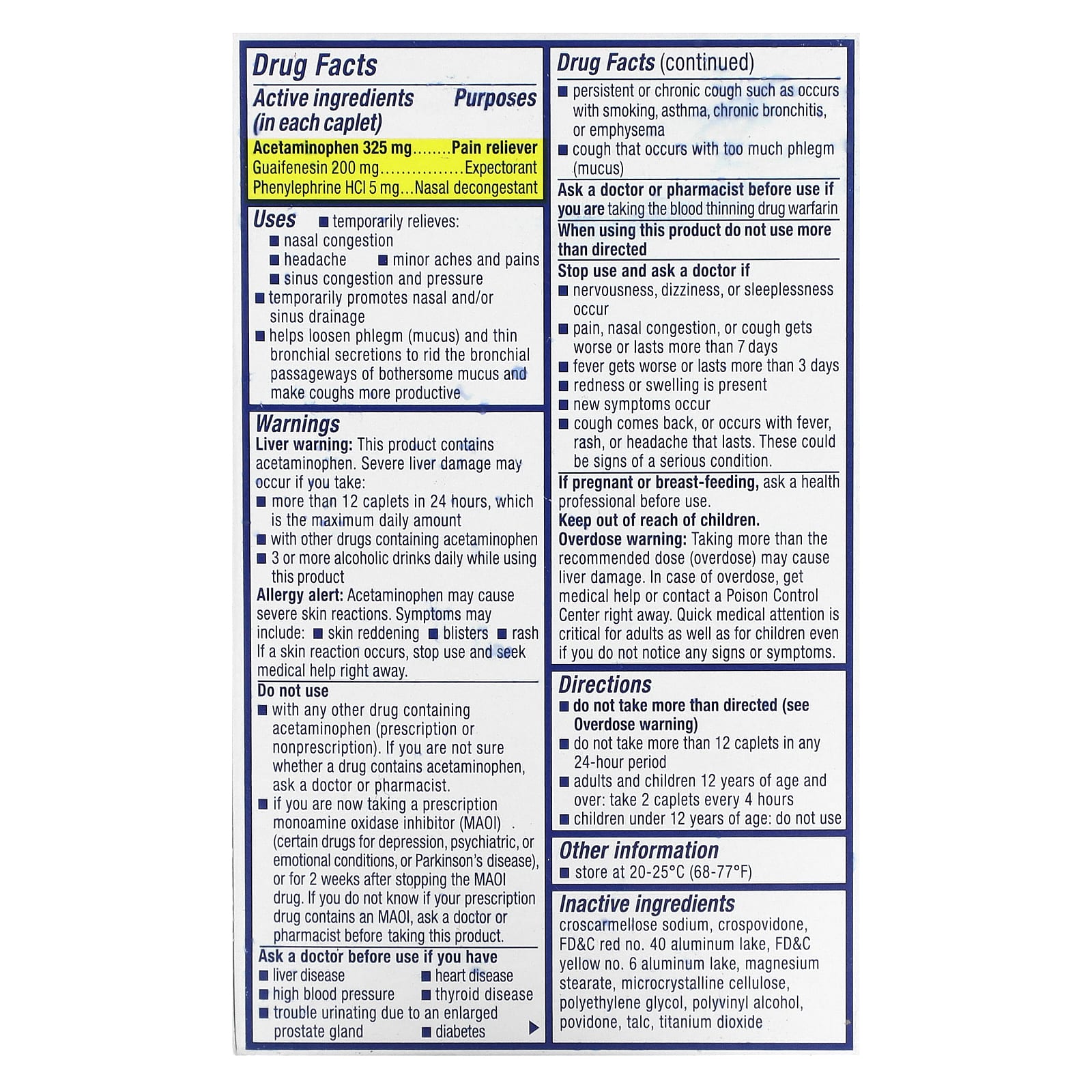 Mucinex, Sinus-Max, Severe Congestion & Pain, Maximum Strength, For Ages 12+, 20 Caplets - Image 2