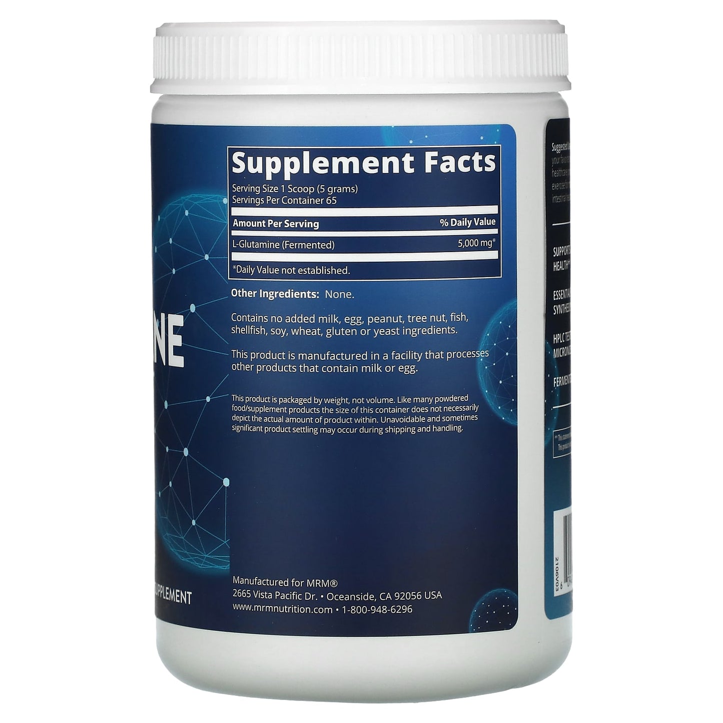 MRM Nutrition, L-Glutamine 325, 11.5 oz (325 g) - Image 2