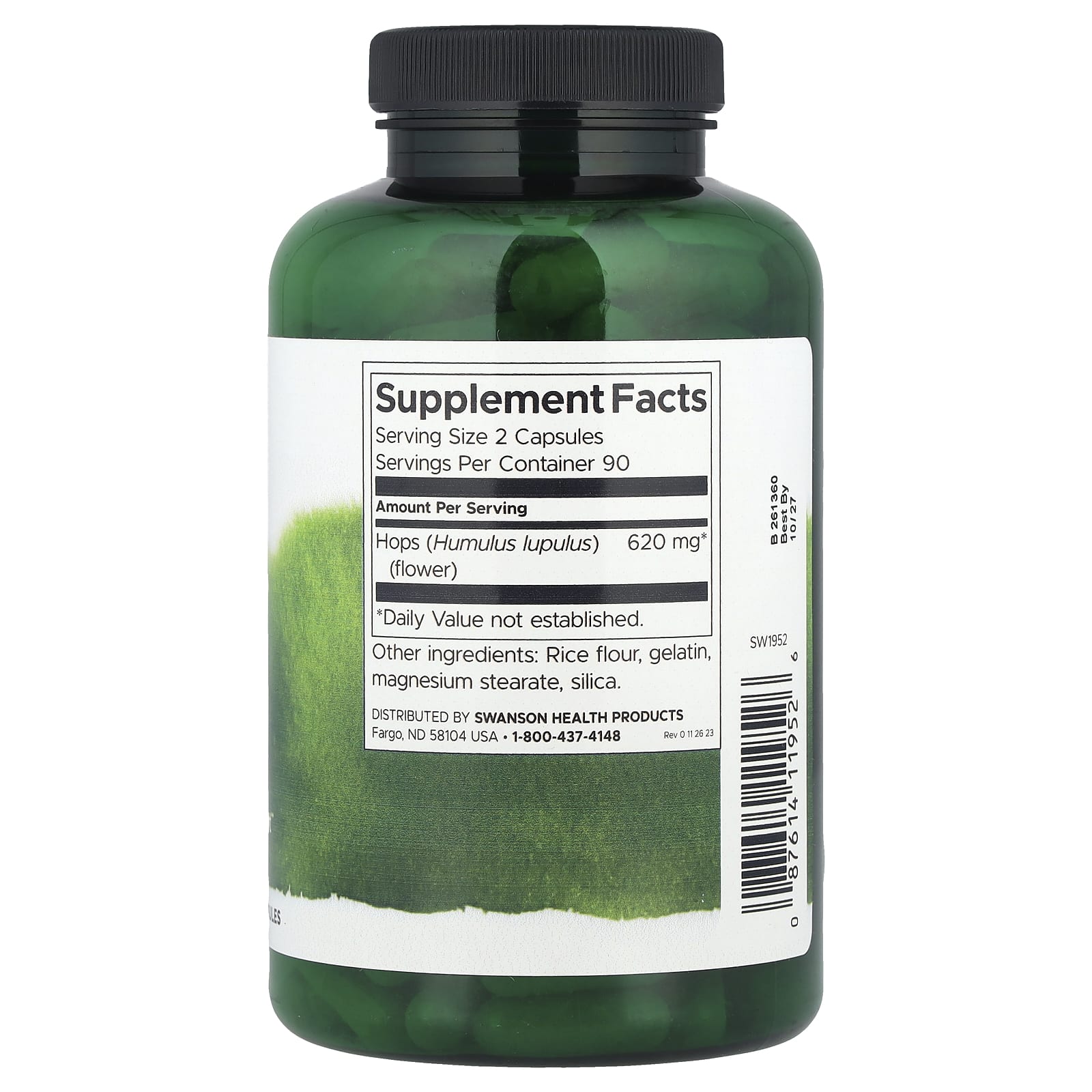 Swanson, Full Spectrum® Hops, 310 mg, 180 Capsules - Image 2