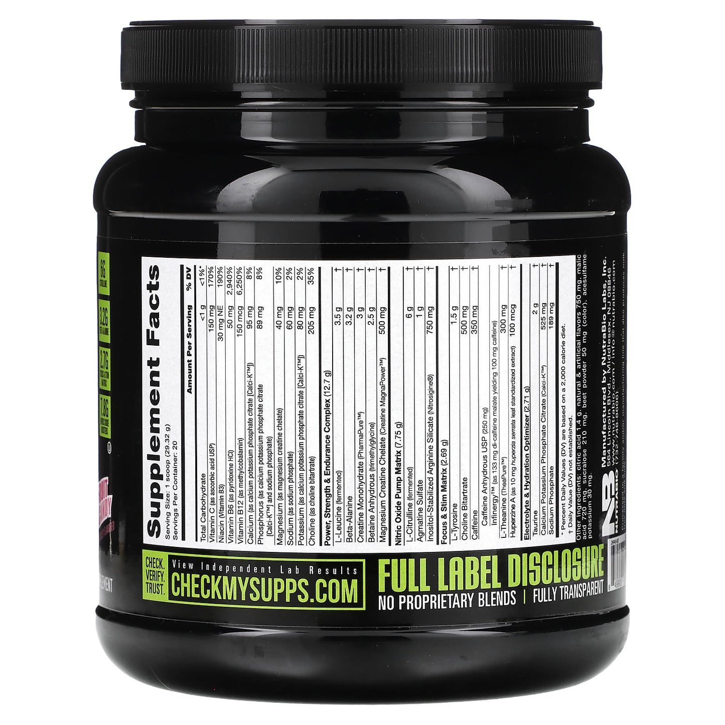 NutraBio, Pre-Workout Performance Igniter, Dragonfruit Candy, 1.29 lb (586 g) - Image 2