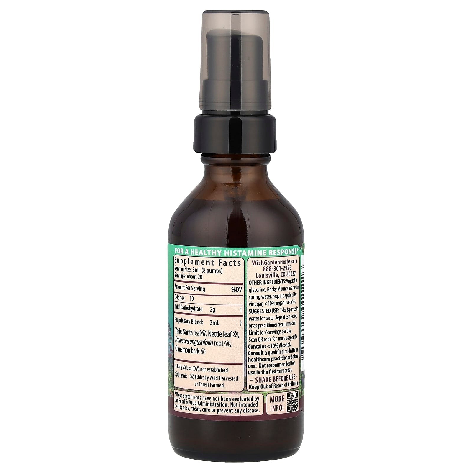 WishGarden Herbs, Kick-Ass™ Allergy, Pregnancy, 2 fl oz (59 ml) - Image 2