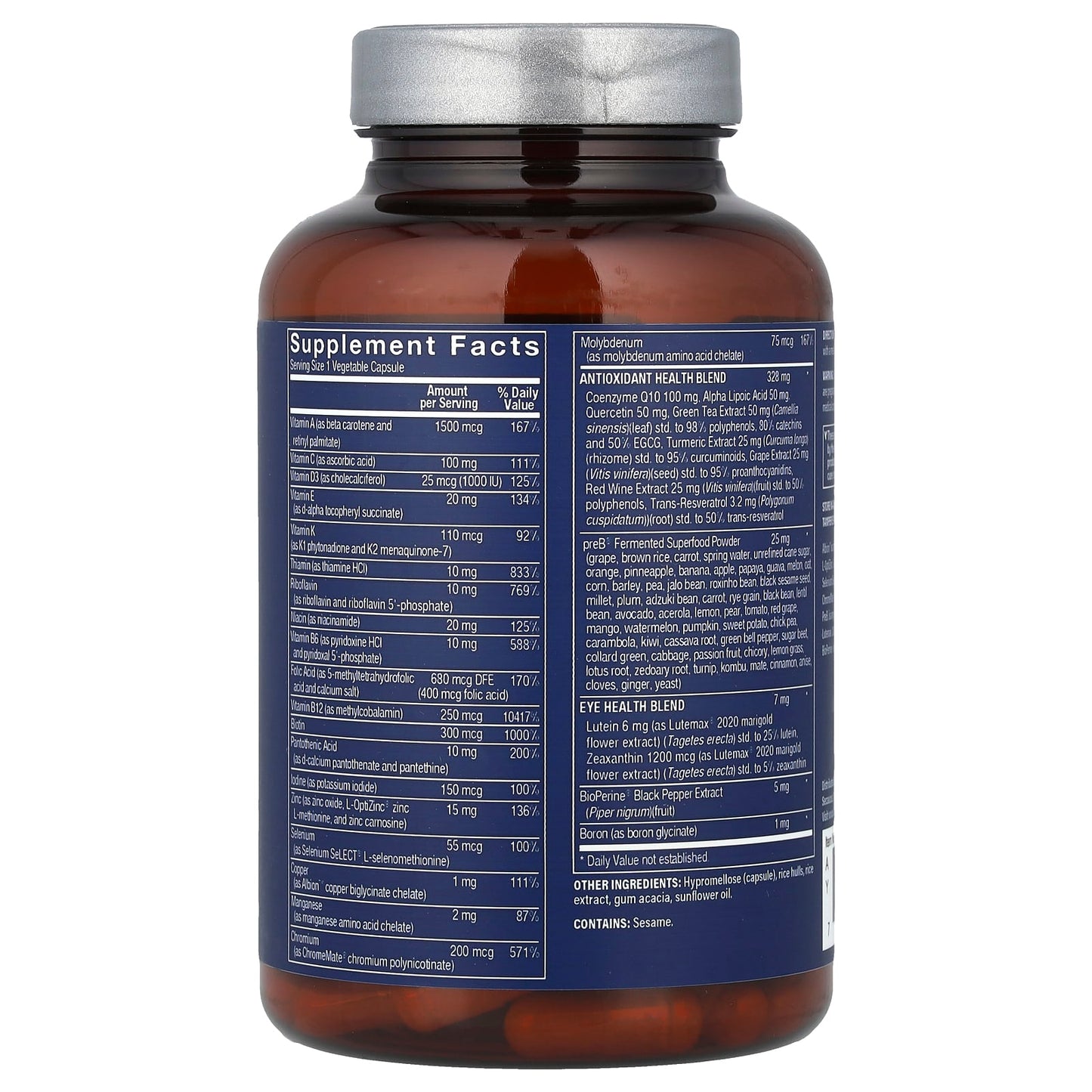 Vthrive, Bioactive Men's One Daily Multi, 60 Vegetable Capsules - Image 2