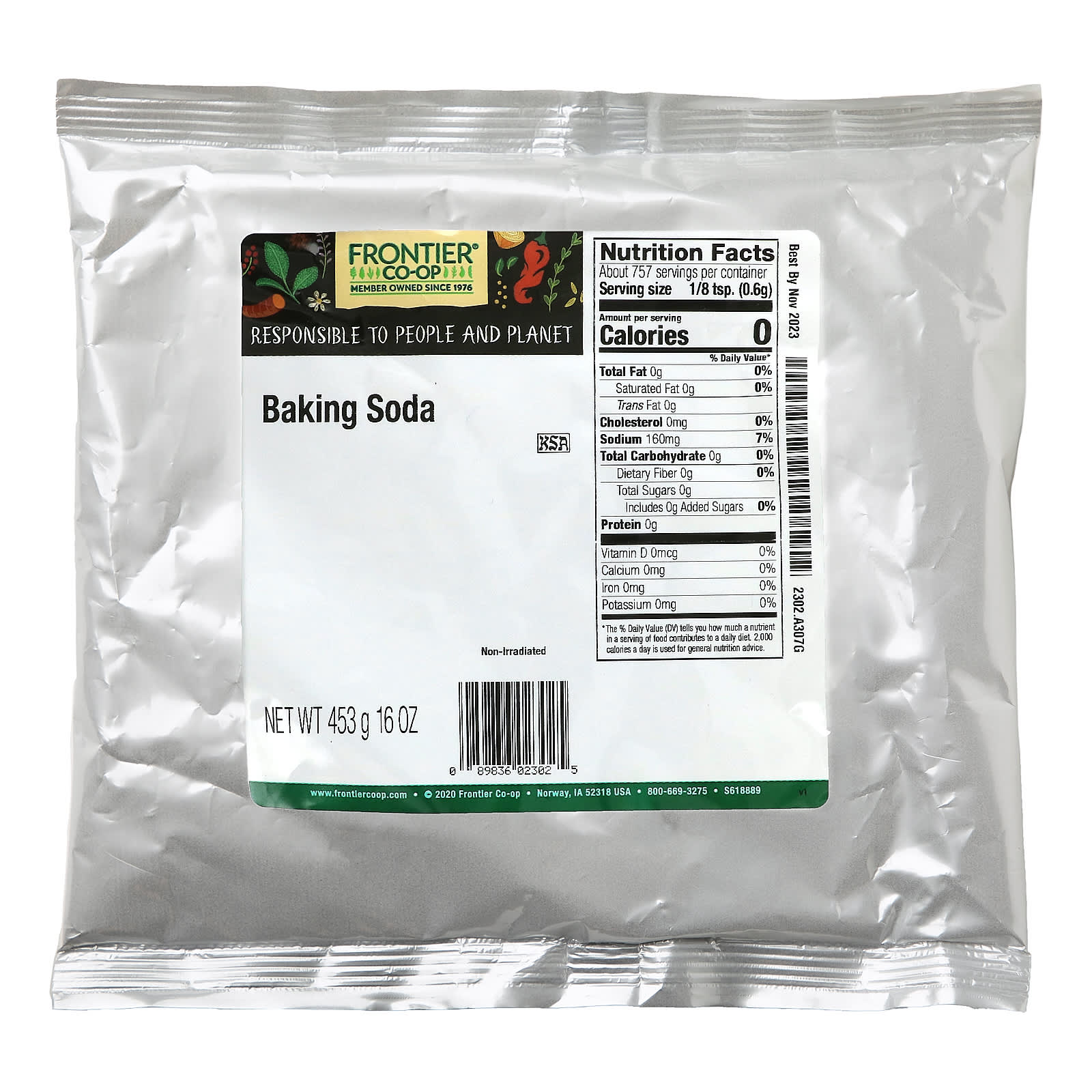 Frontier Co-op Pure Baking Soda, 16 oz - Natural, Kosher, Non-Irradiated - Image 2