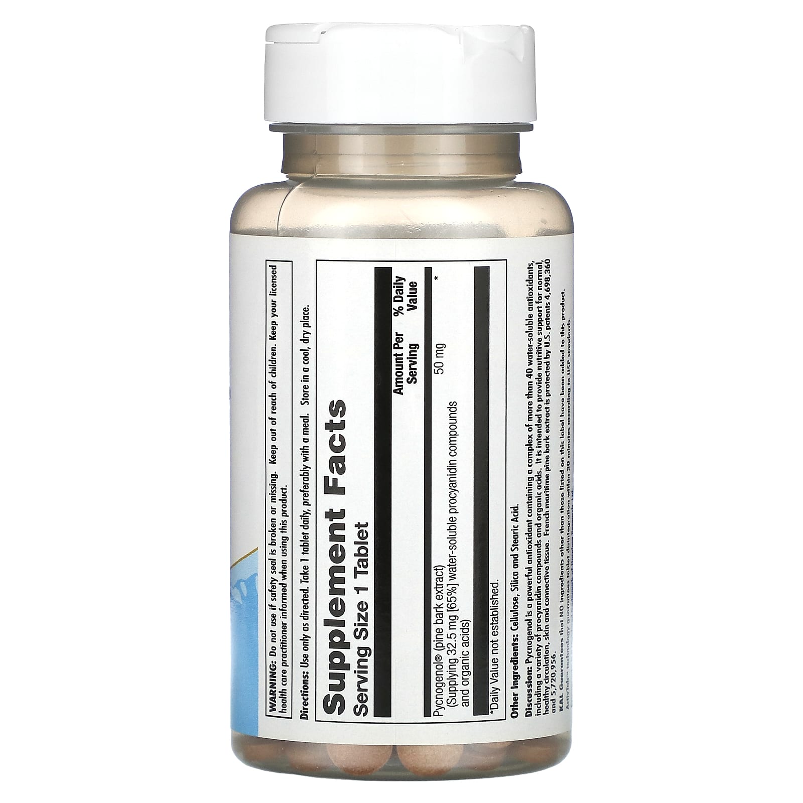 KAL, Pycnogenol, 50 mg, 60 Tablets - Image 2