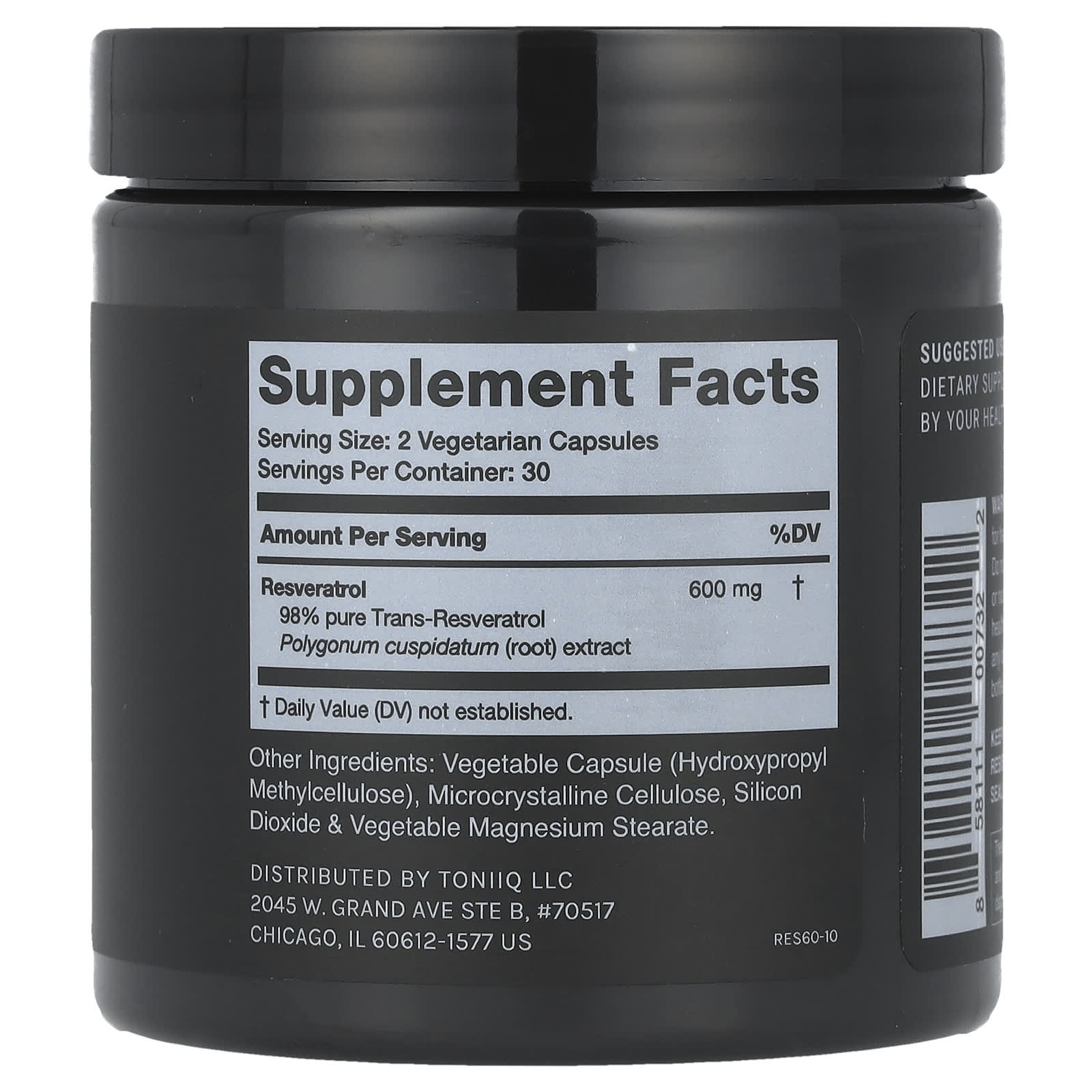 Toniiq, Resveratrol, 60 Capsules (300 mg per Capsule) - Image 2