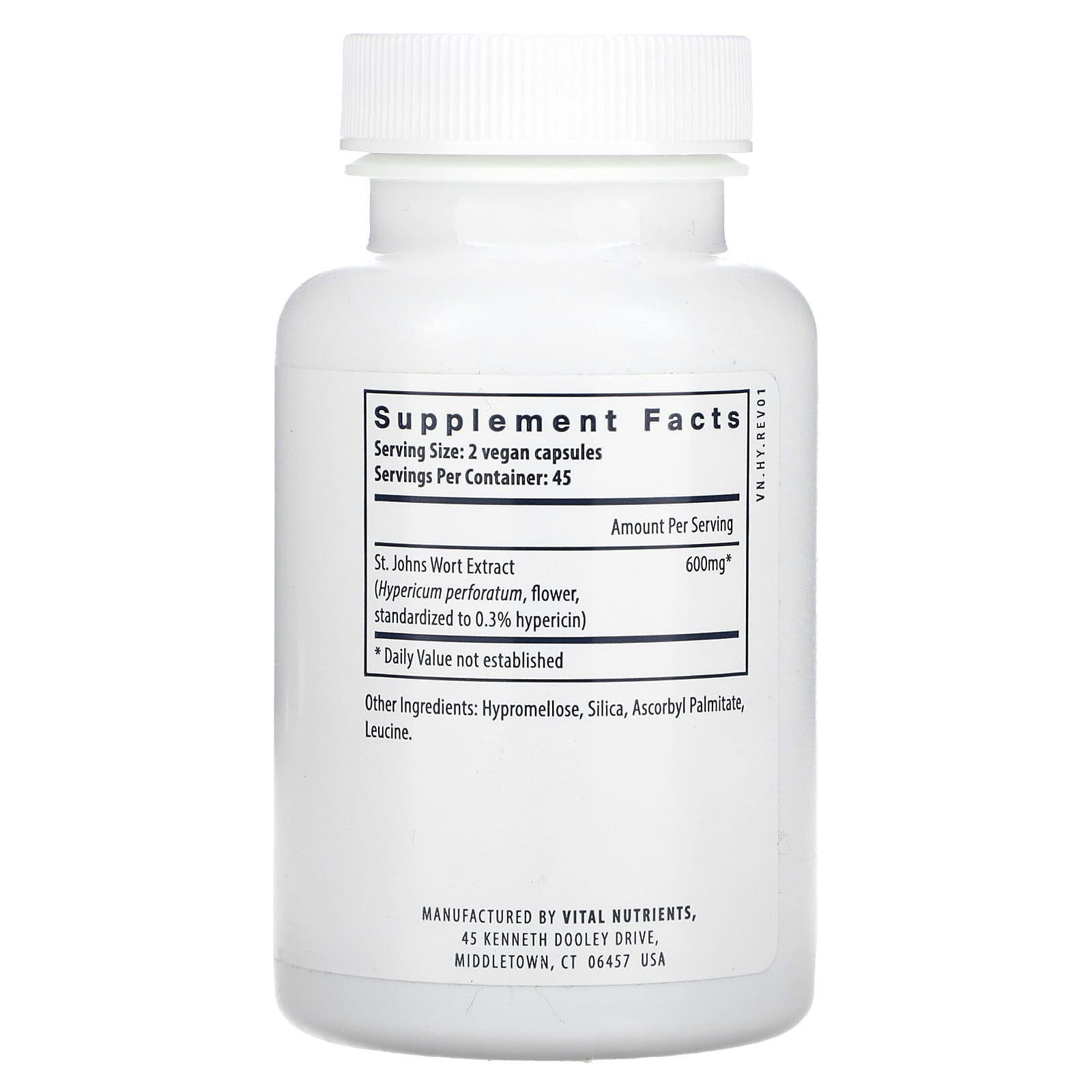 Vital Nutrients, St. John's Wort, 90 Vegan Capsules (300 mg per Capsule) - Image 2