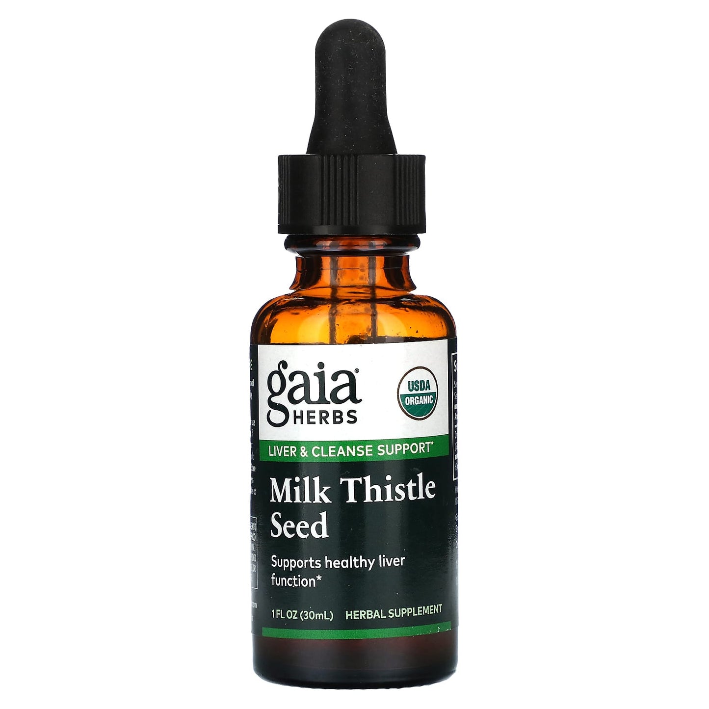 Gaia Herbs USDA Organic Milk Thistle Seed Liver Support Supplement - Image 1