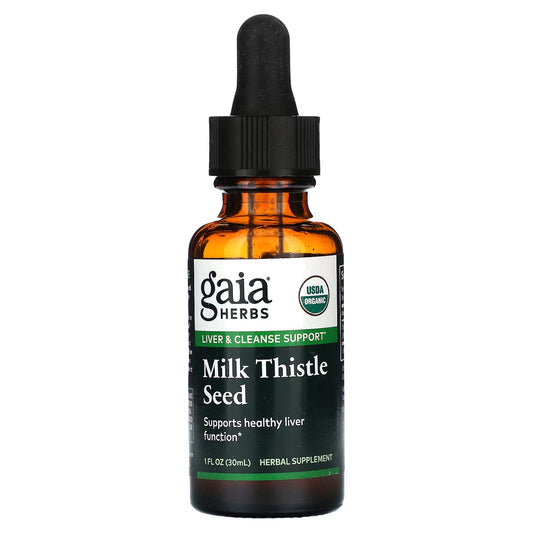 Gaia Herbs USDA Organic Milk Thistle Seed Liver Support Supplement - Image 1