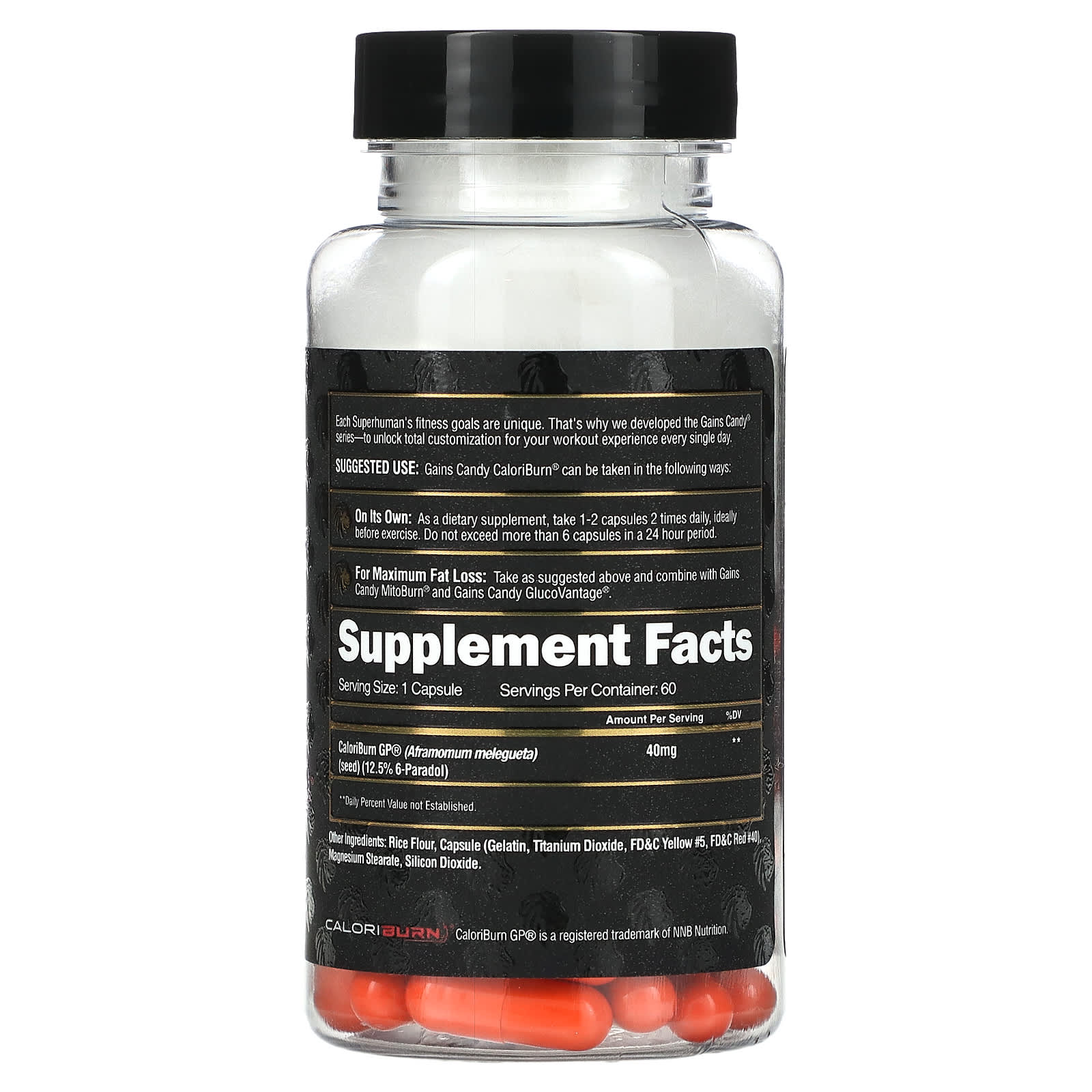 ALPHA LION, Gains Candy, CaloriBurn, 40 mg, 60 Capsules