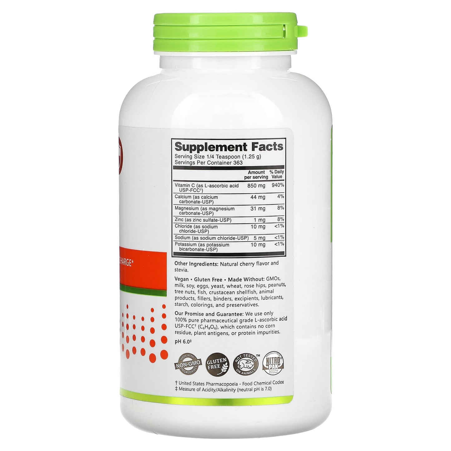 NutriBiotic, Immunity, Cherry Electro-C, 16 oz (454 g) - Image 2